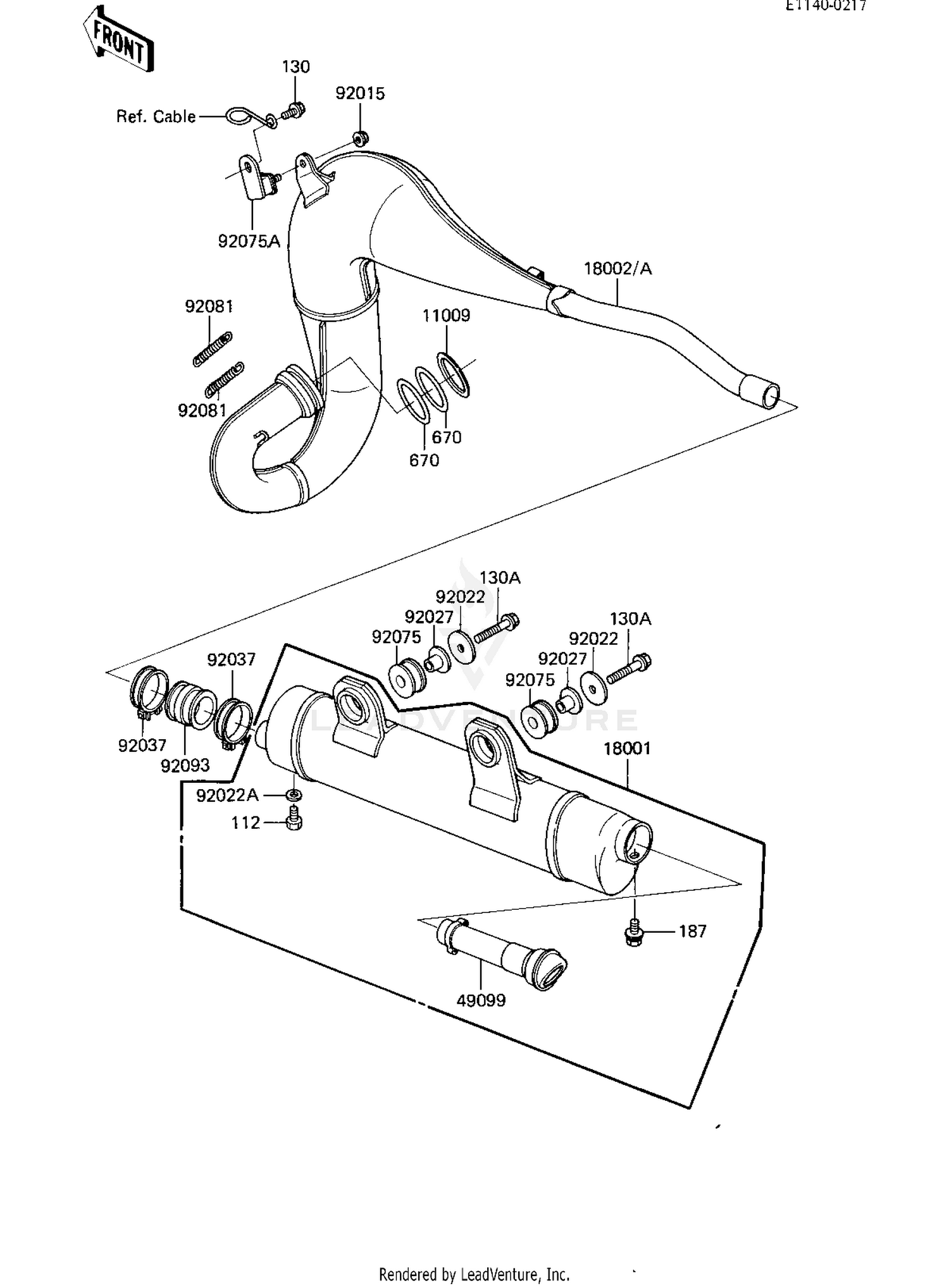MUFFLER (KDX200-A2/A3)