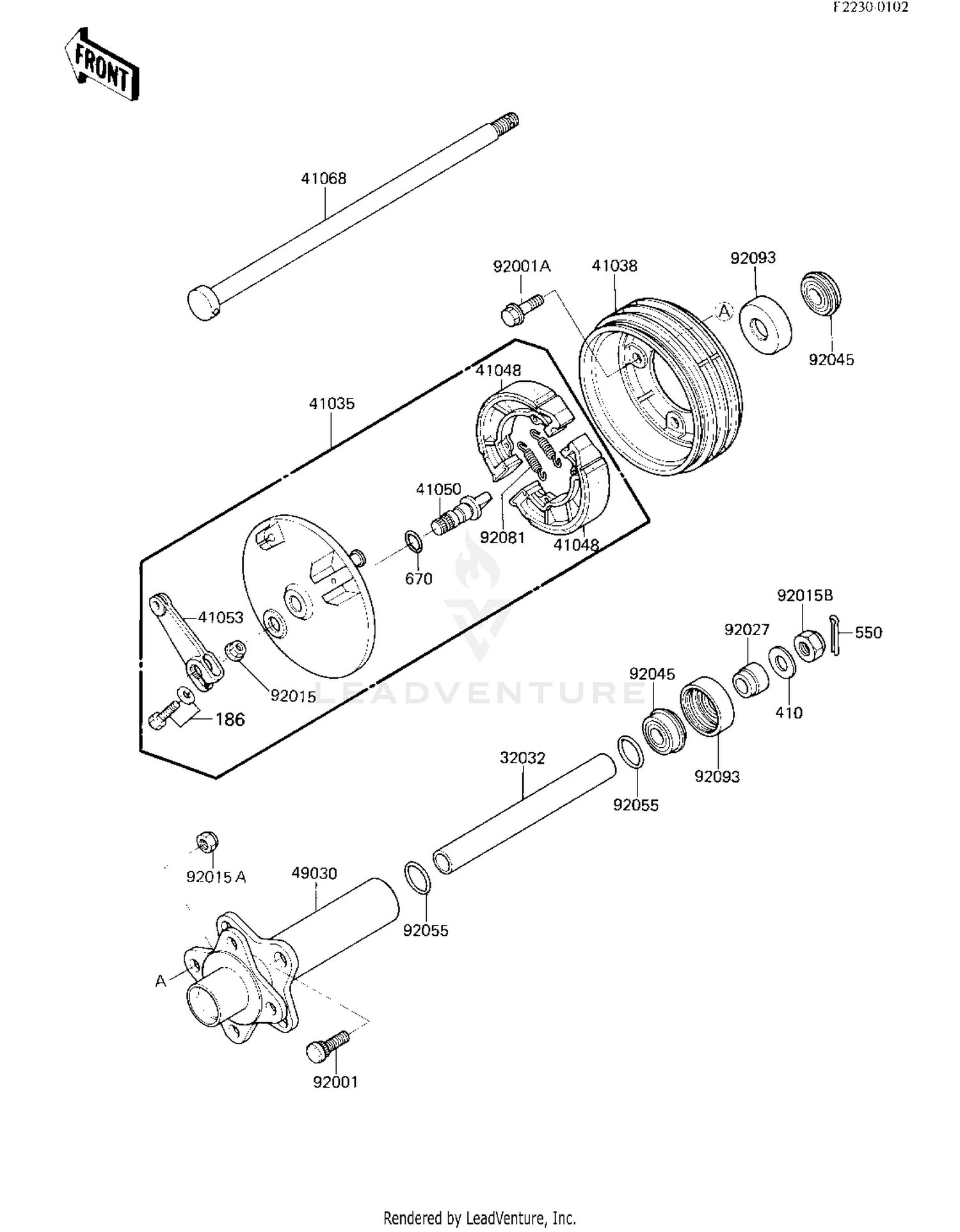 FRONT HUB/BRAKE ('84 A1)