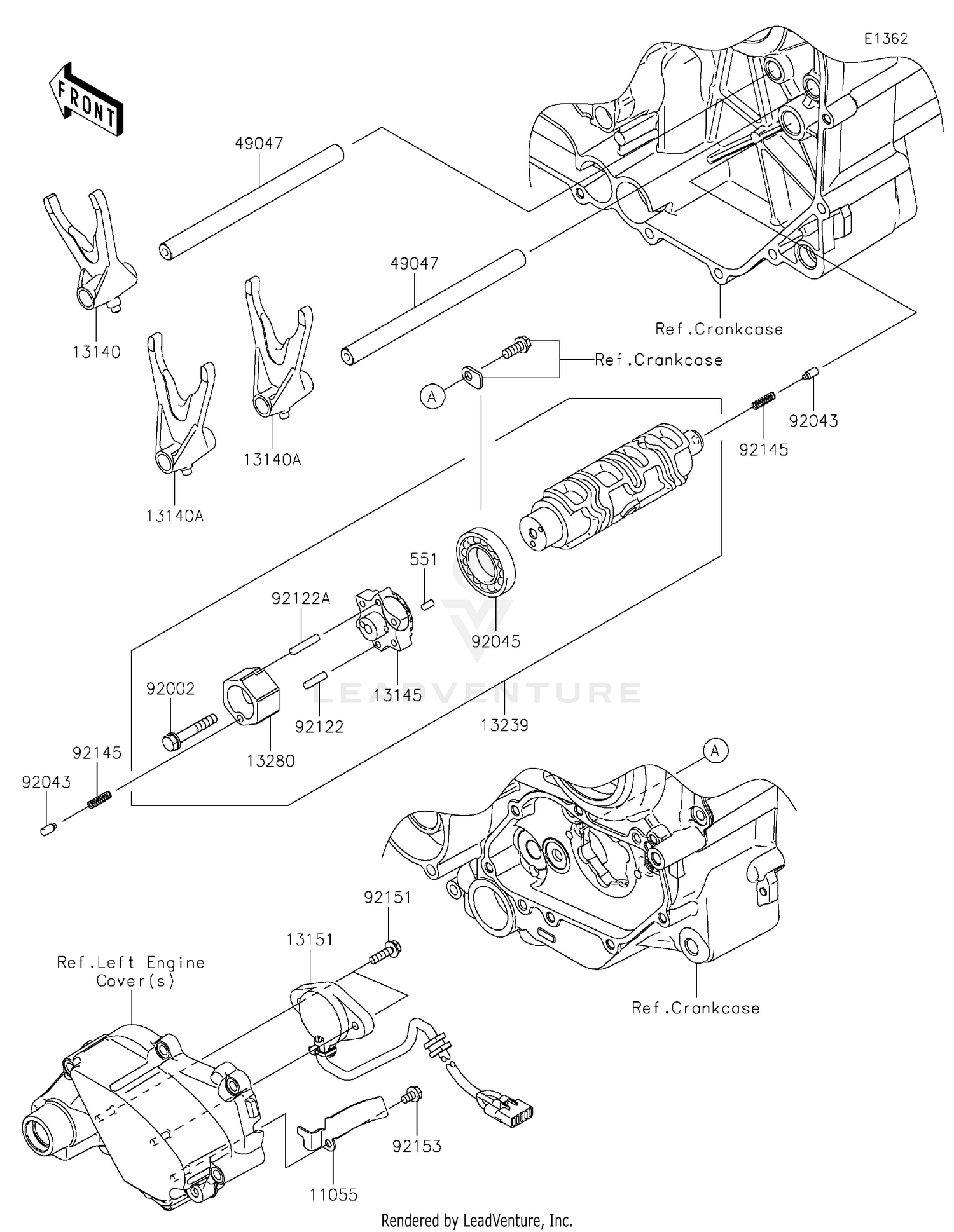 Gear Change Drum/Shift Fork(s)