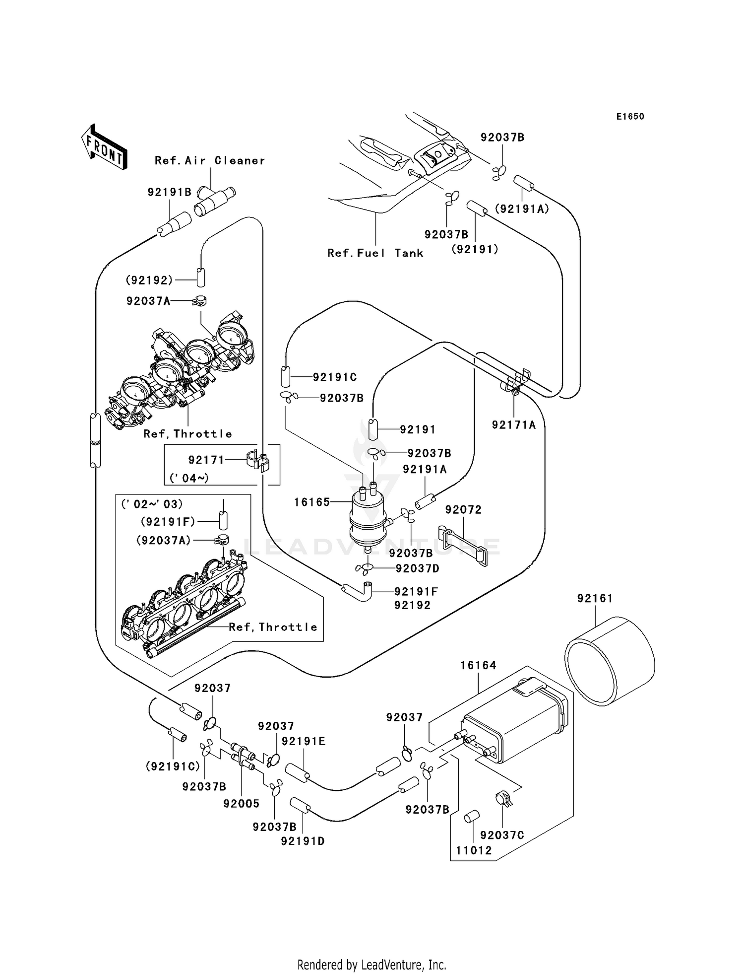 FUEL EVAPORATIVE SYSTEM (CA)