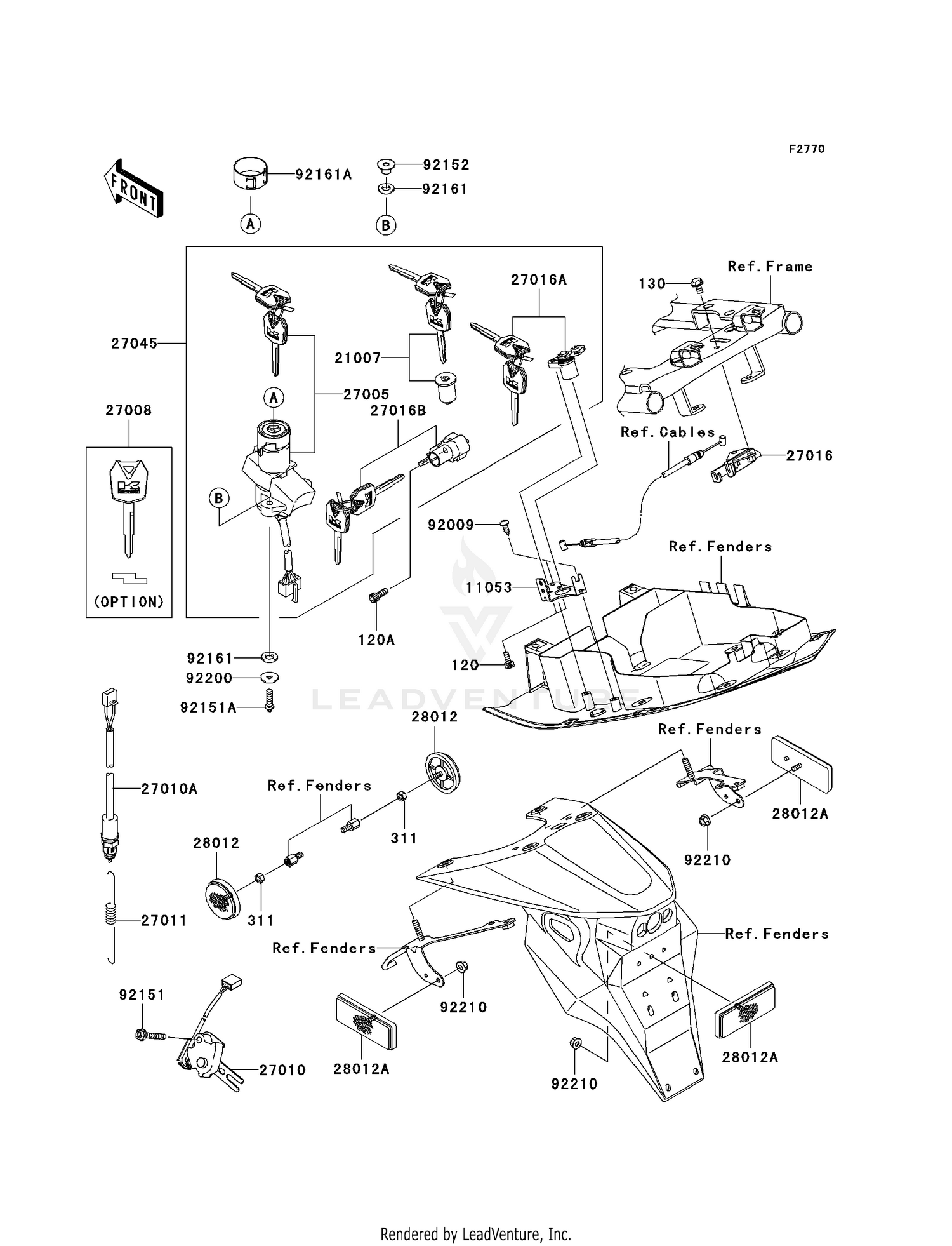 IGNITION SWITCH/LOCKS/REFLECTORS