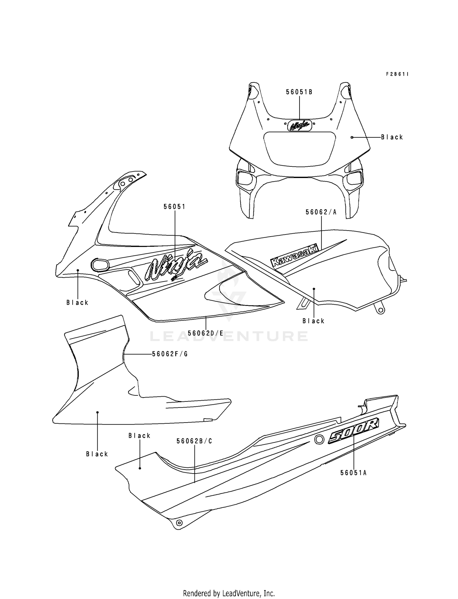 DECALS (BLACK)(EX500-D5)