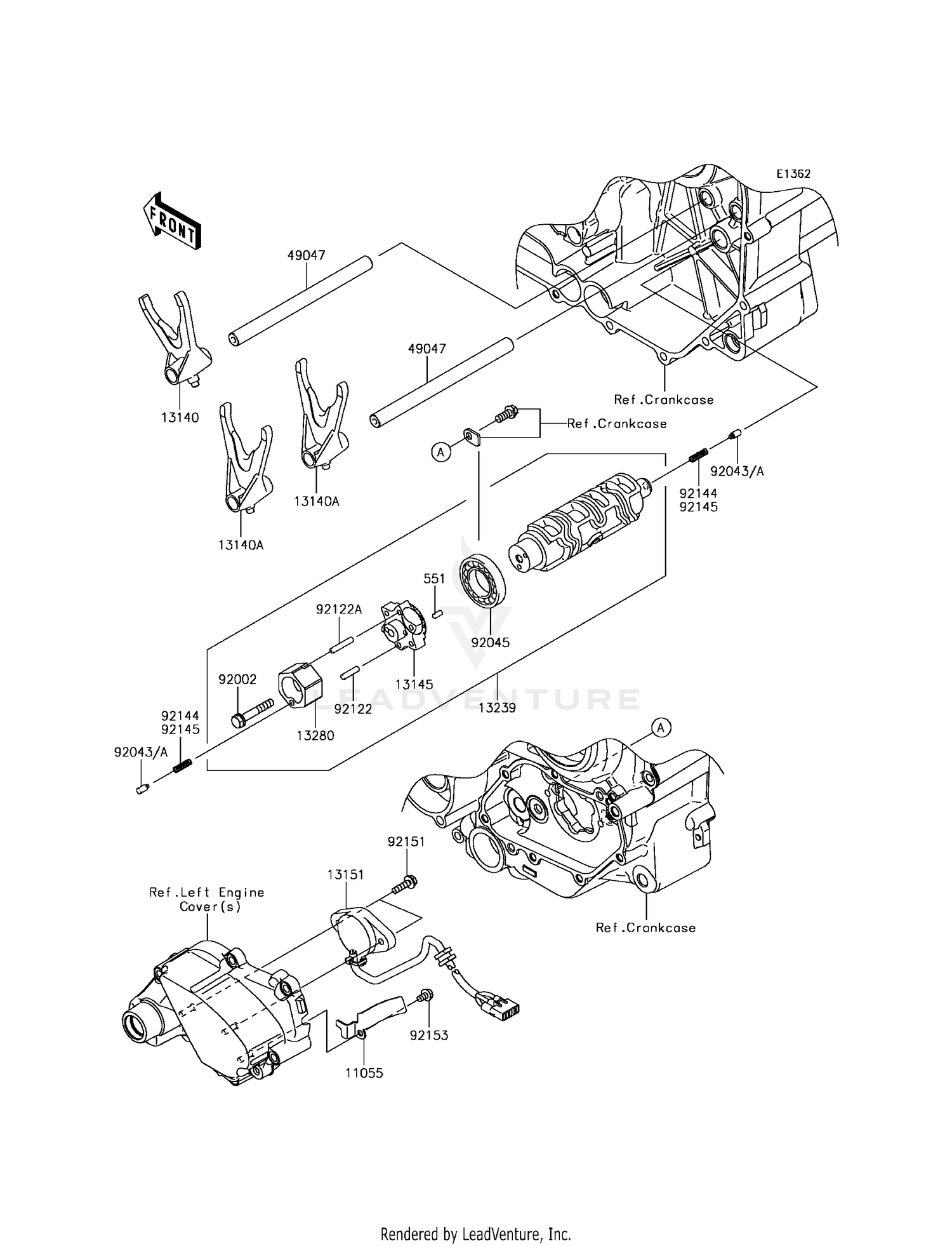 GEAR CHANGE DRUM/SHIFT FORK(S)