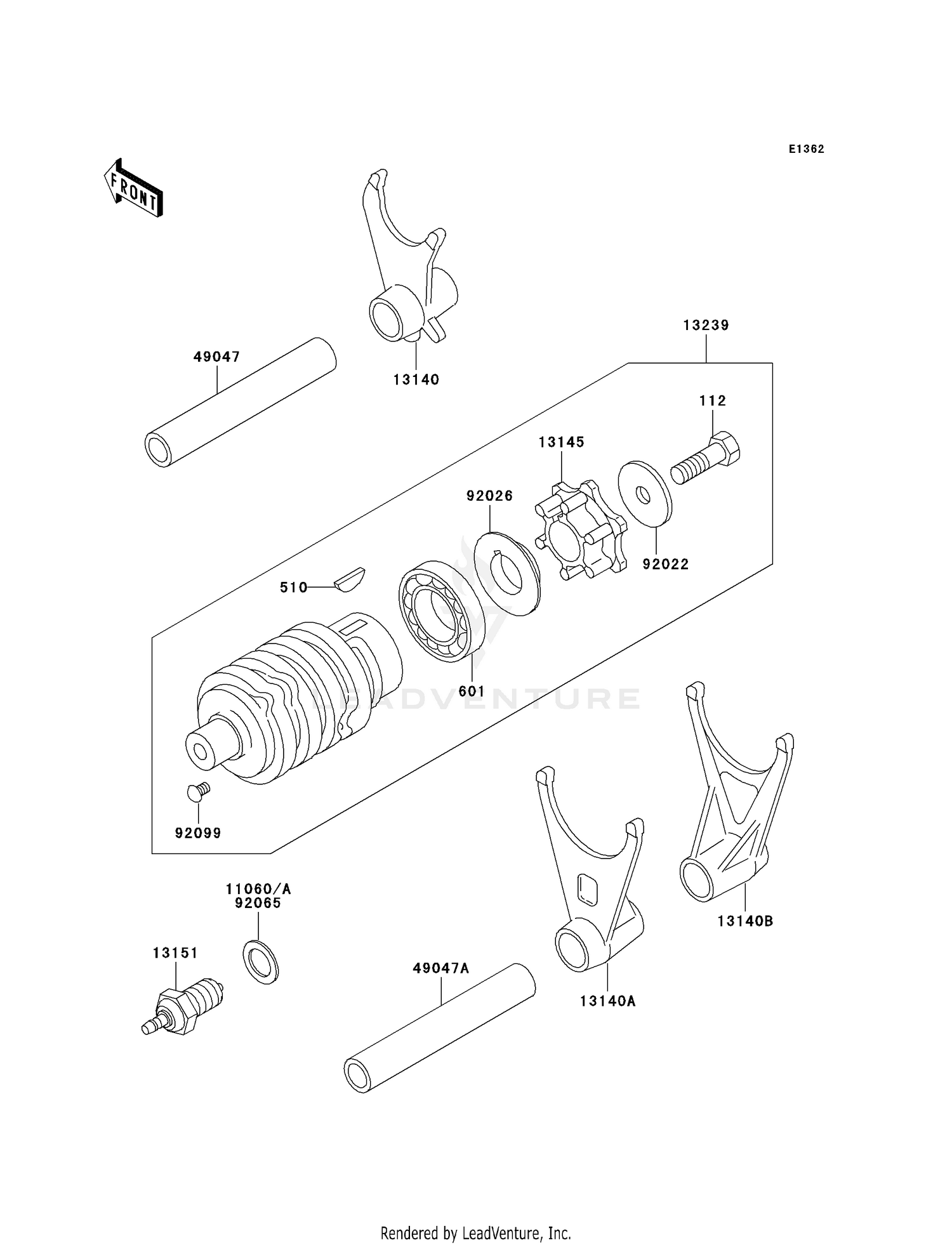GEAR CHANGE DRUM/SHIFT FORK(S)