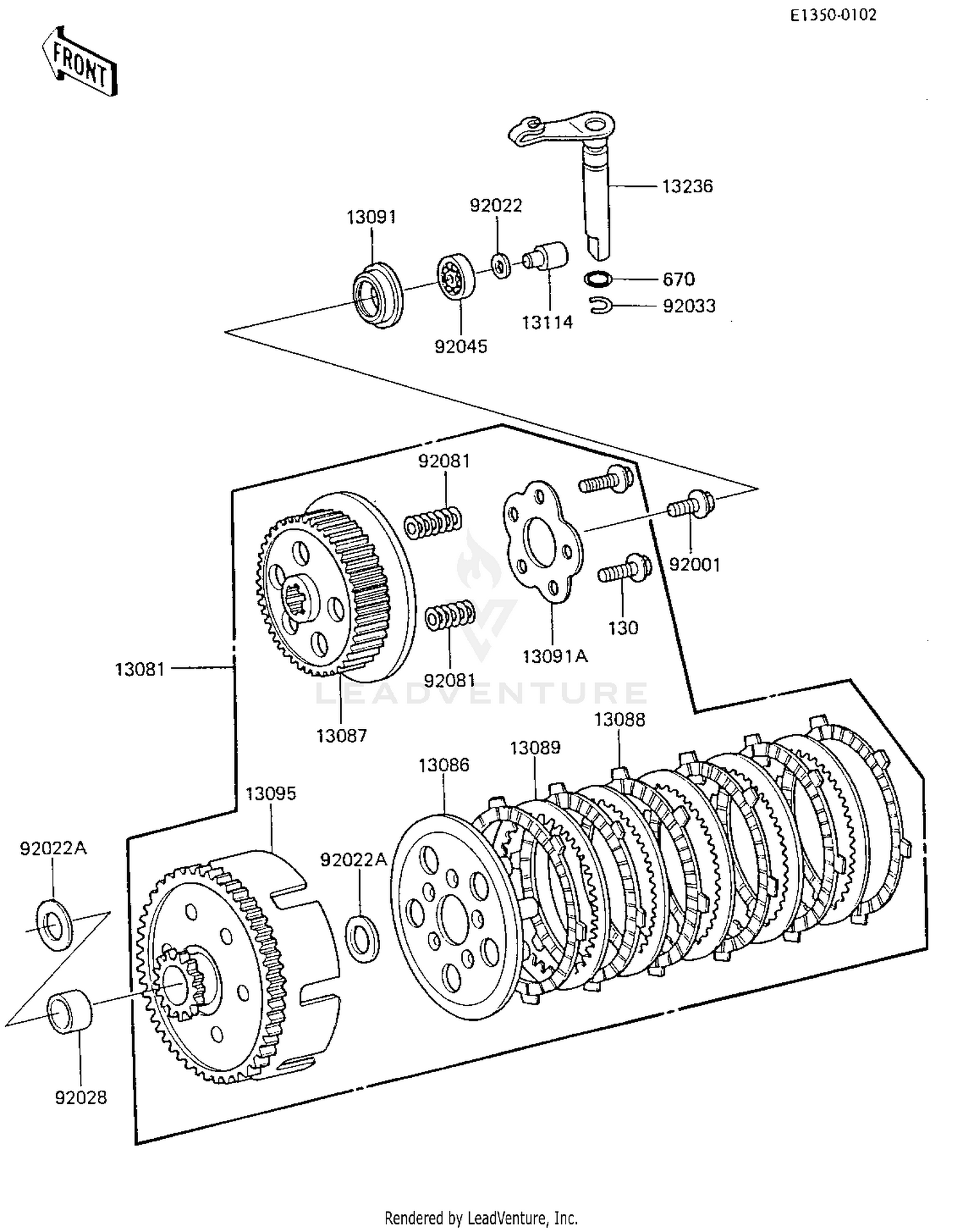 CLUTCH ('85 KX80-E3)