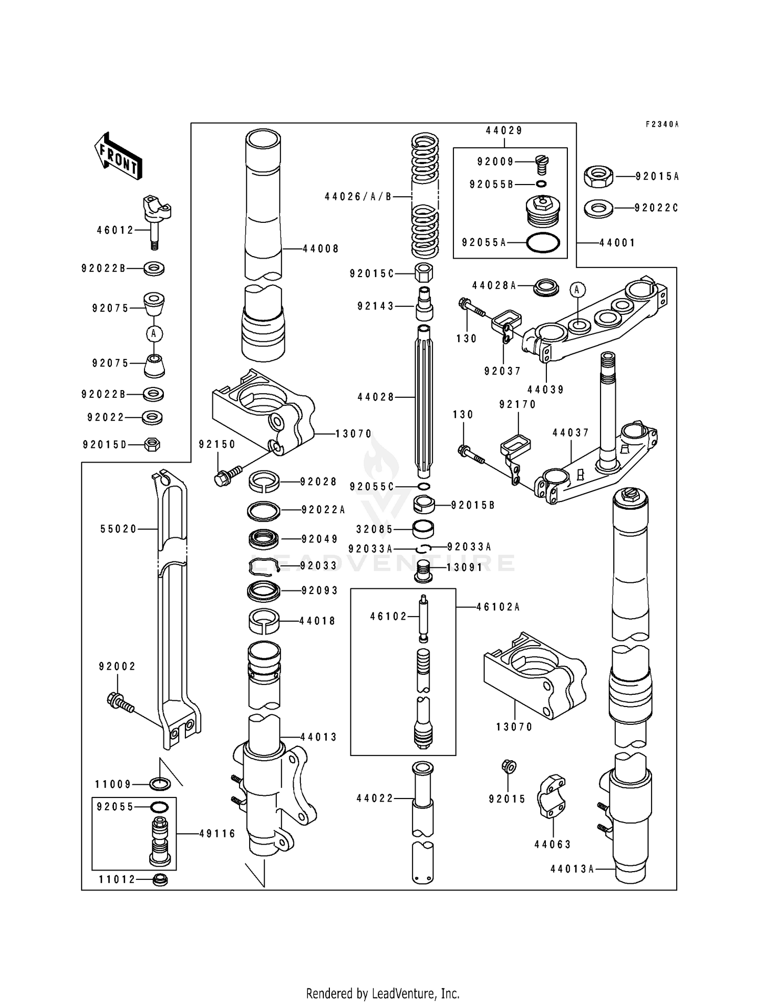 FRONT FORK (KX250-H2)
