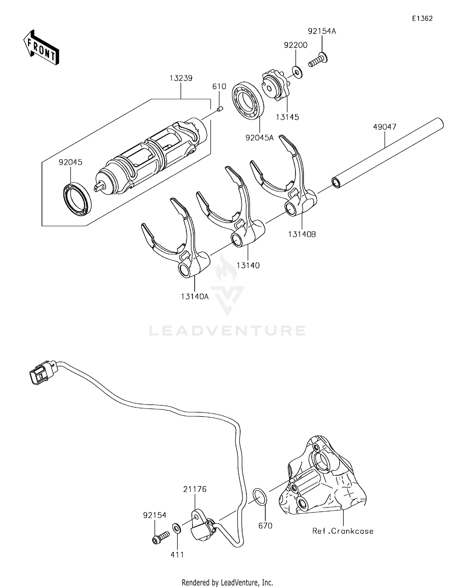 Gear Change Drum/Shift Fork(s)
