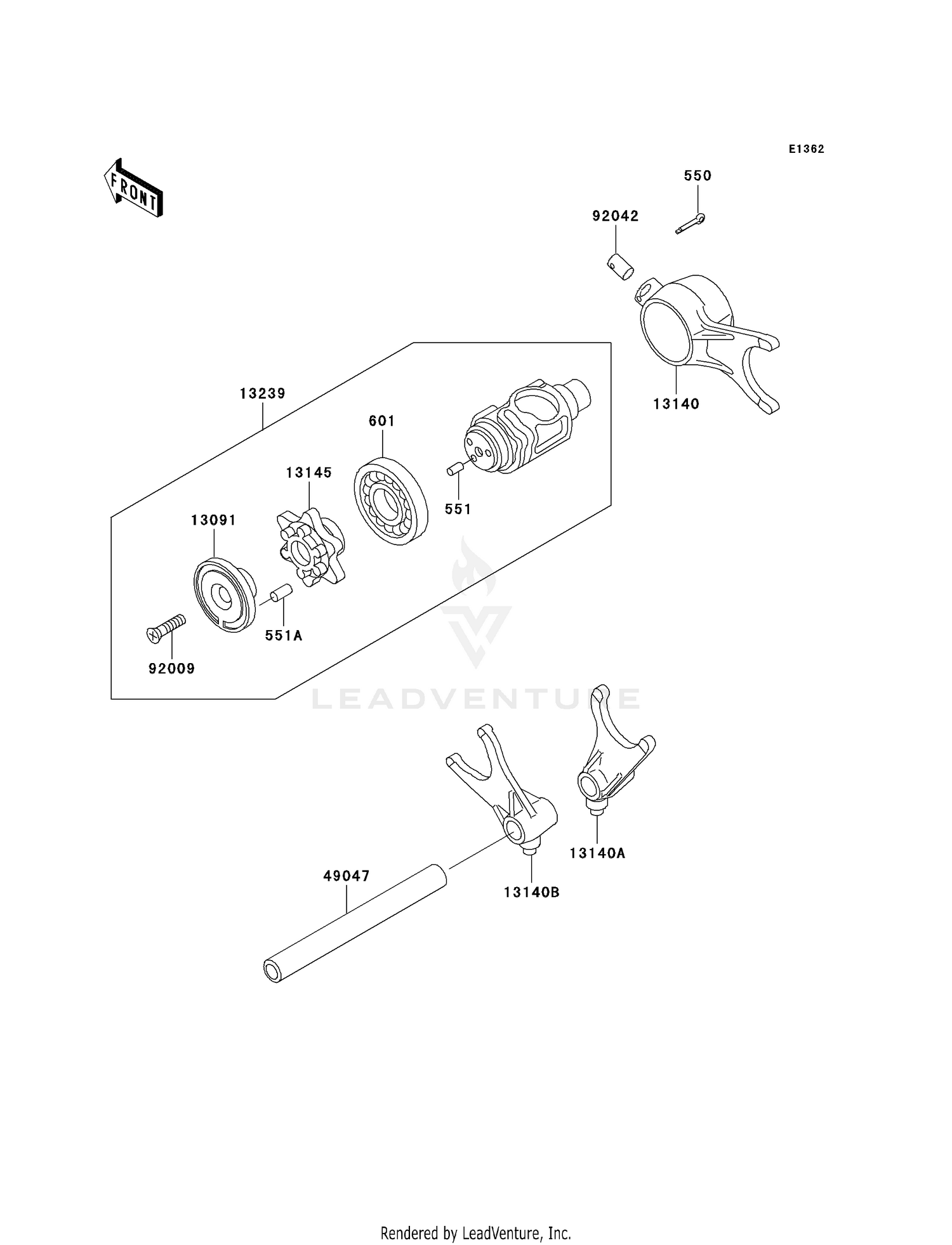 GEAR CHANGE DRUM/SHIFT FORK(S)