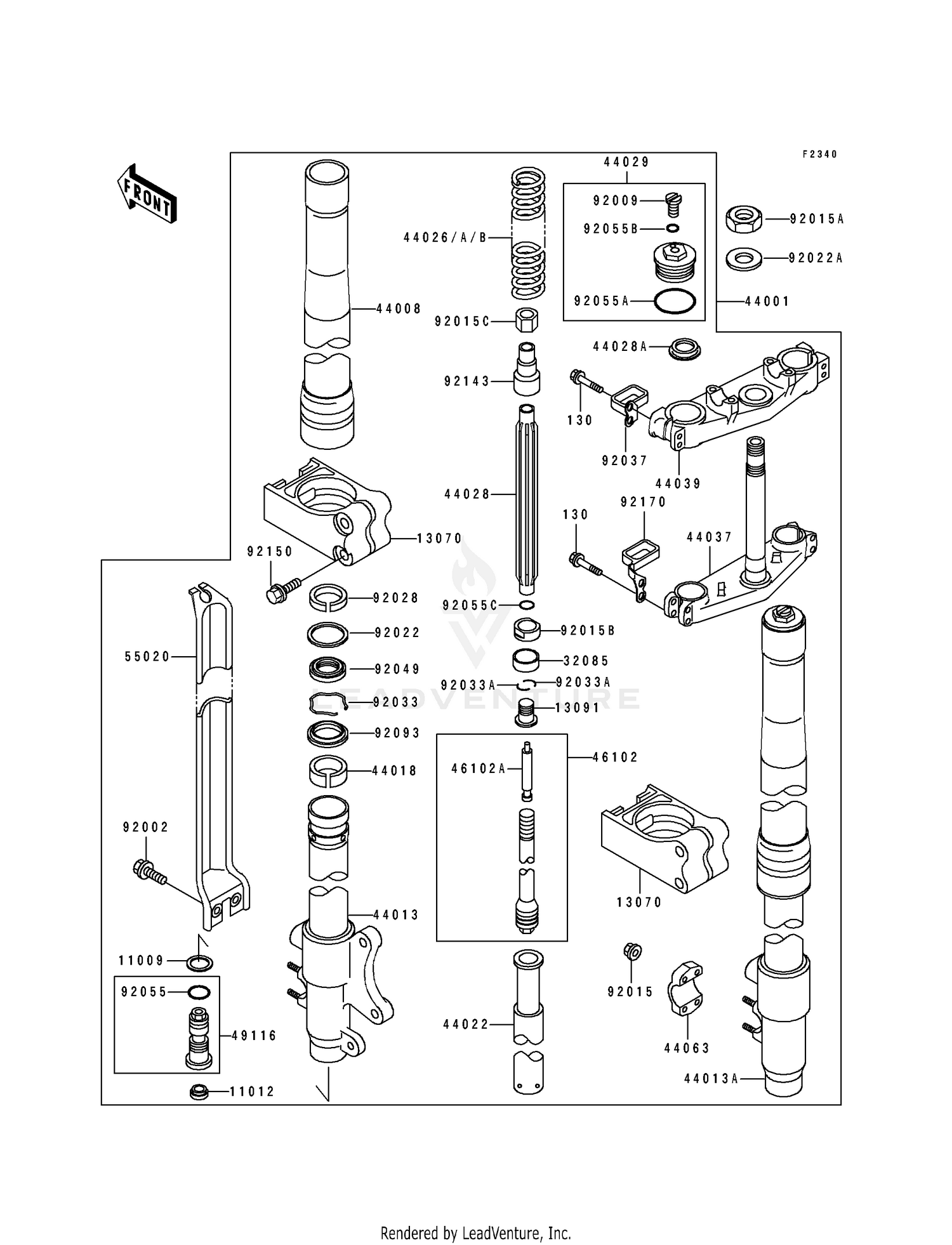 FRONT FORK (KX125-H1)