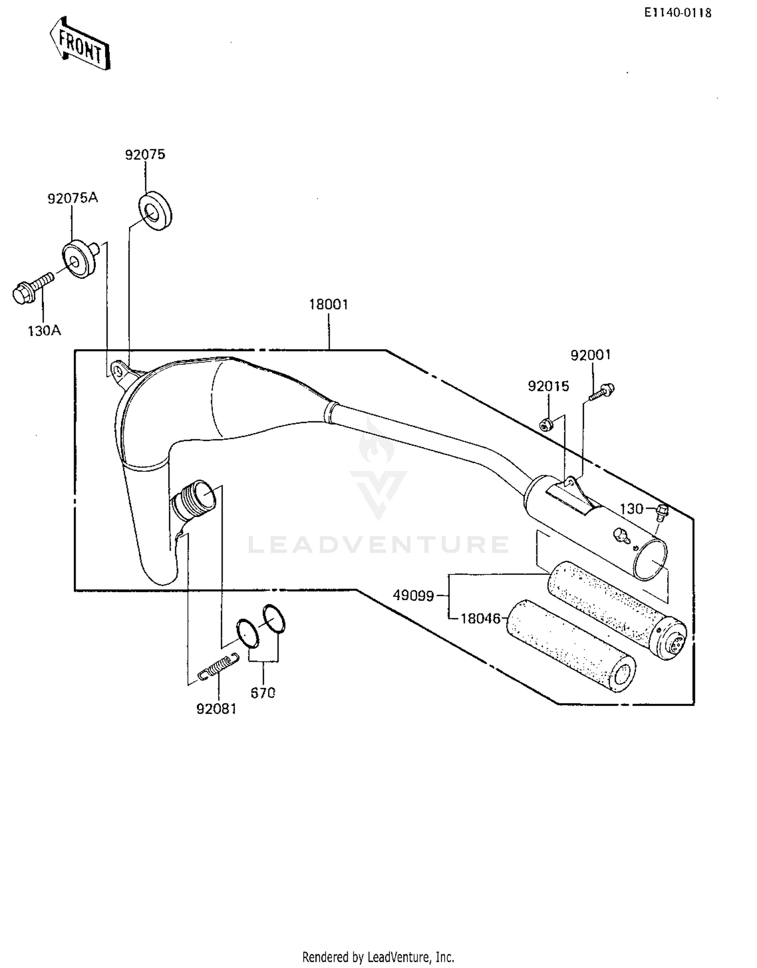 MUFFLER ('85 KX80-E3)