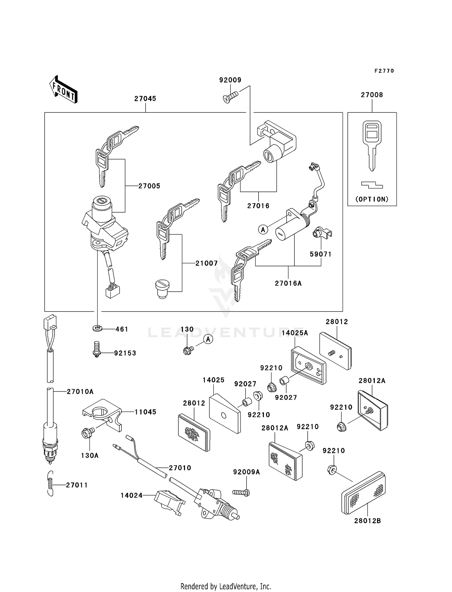IGNITION SWITCH/LOCKS/REFLECTORS
