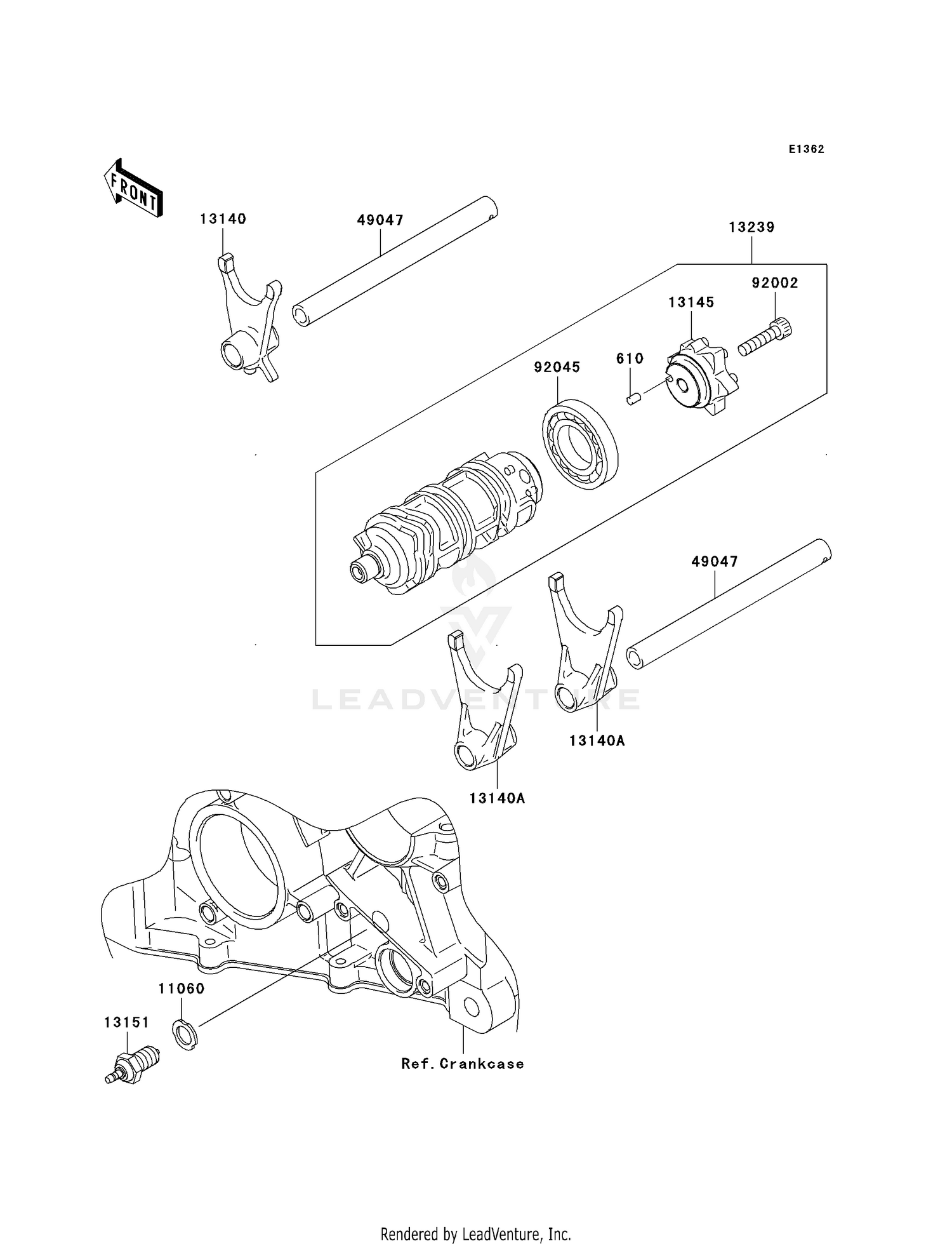 GEAR CHANGE DRUM/SHIFT FORK(S)