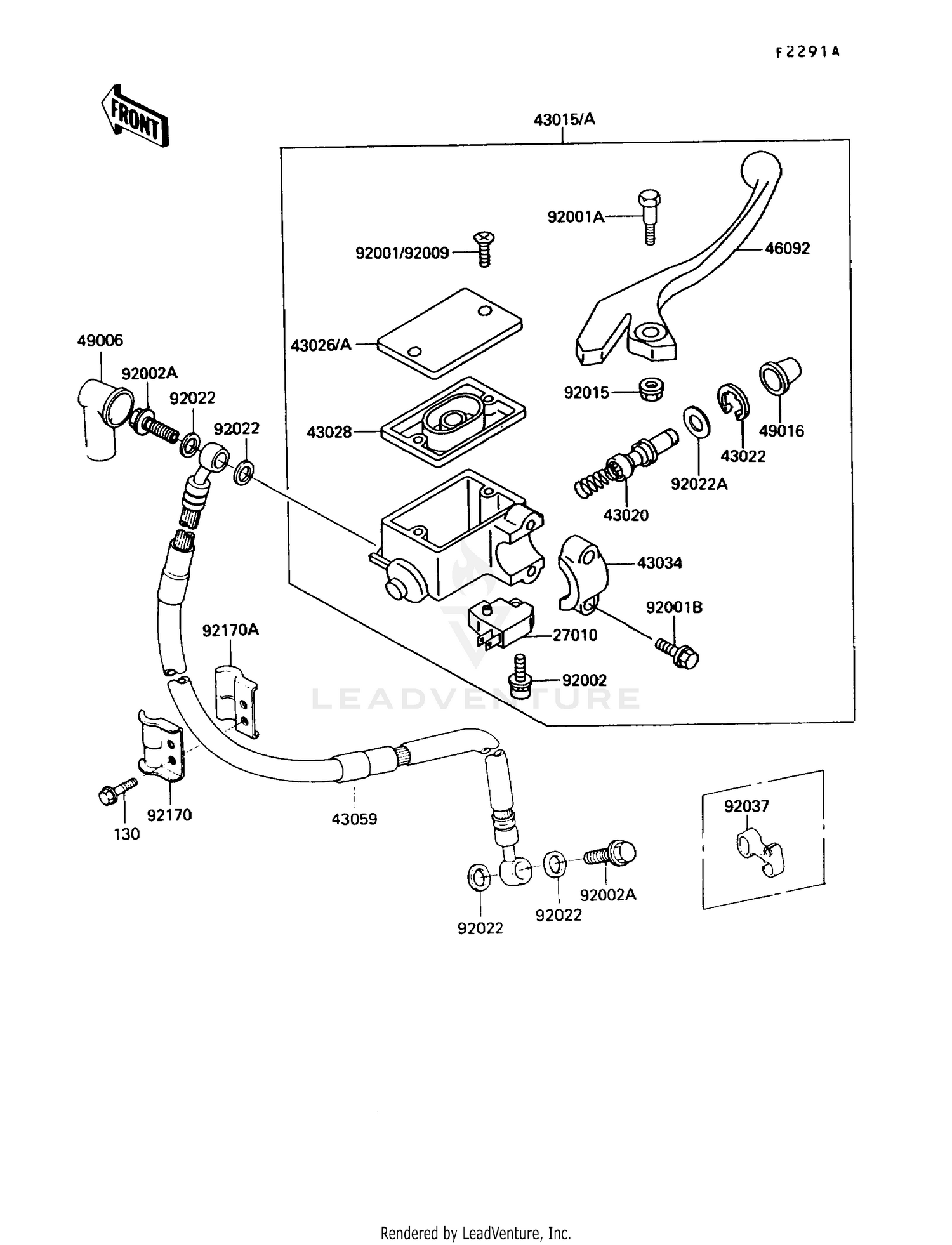 FRONT MASTER CYLINDER (KL250-D8/D9)