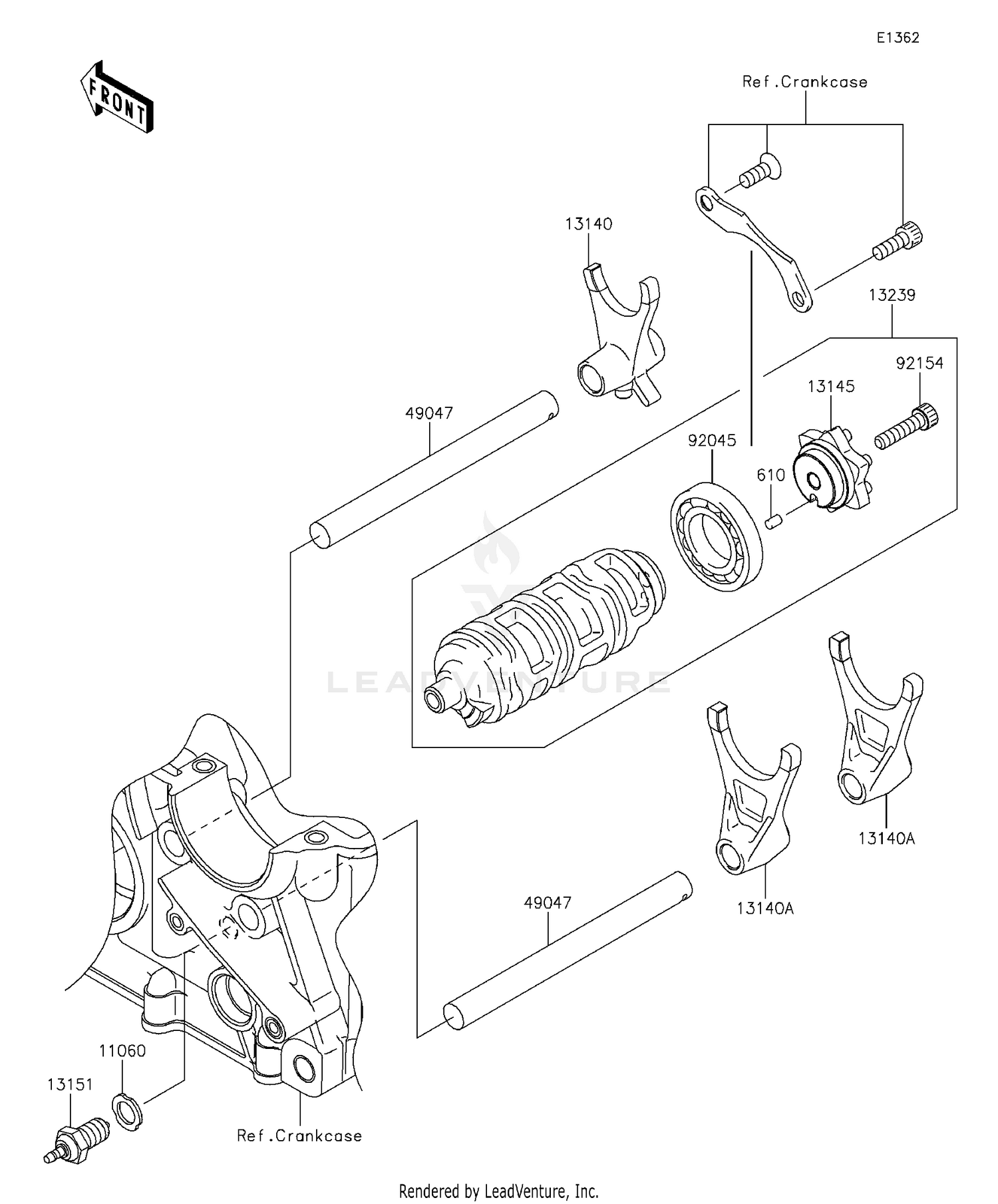 Gear Change Drum/Shift Fork(s)