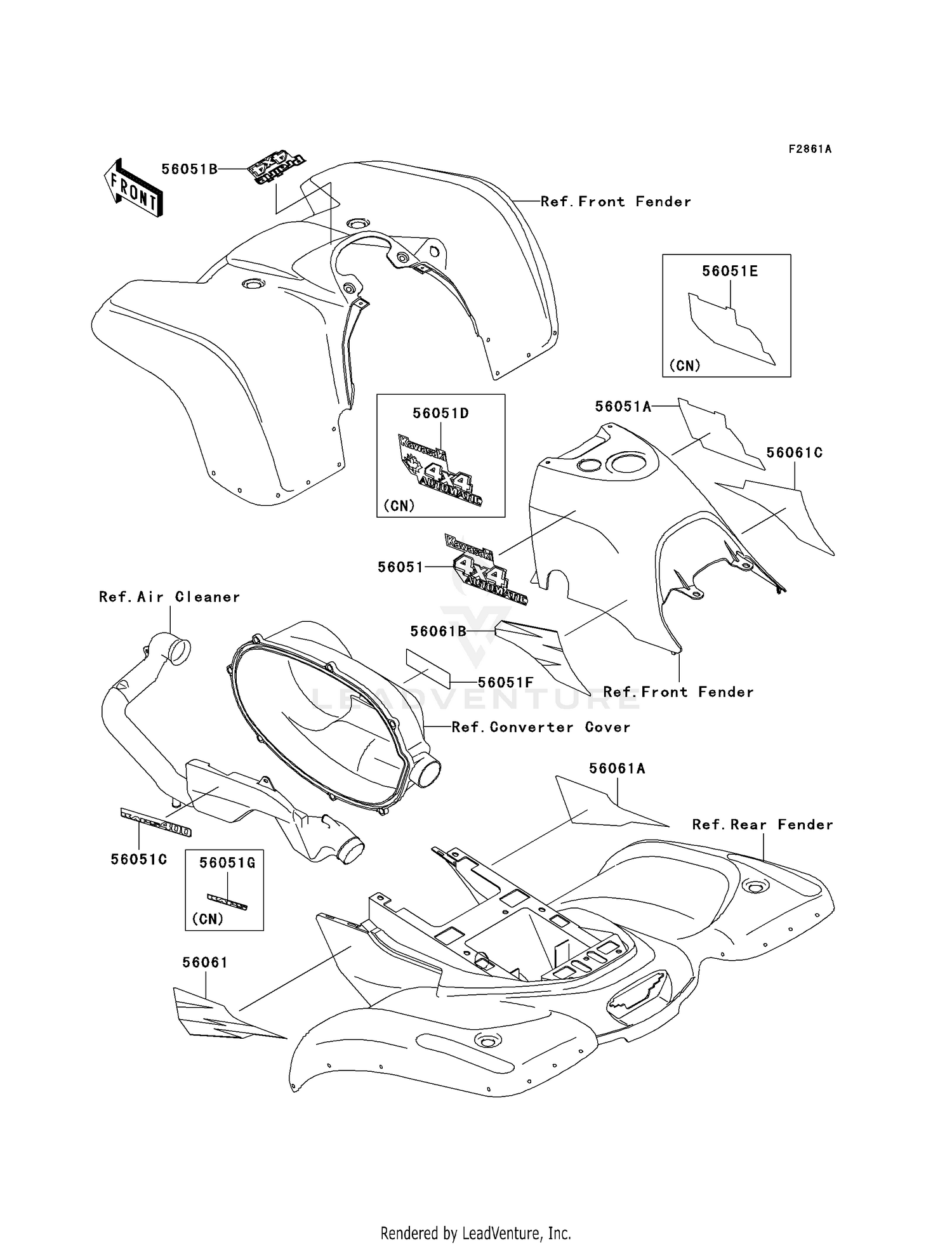 DECALS (RED)(KVF400-A1)