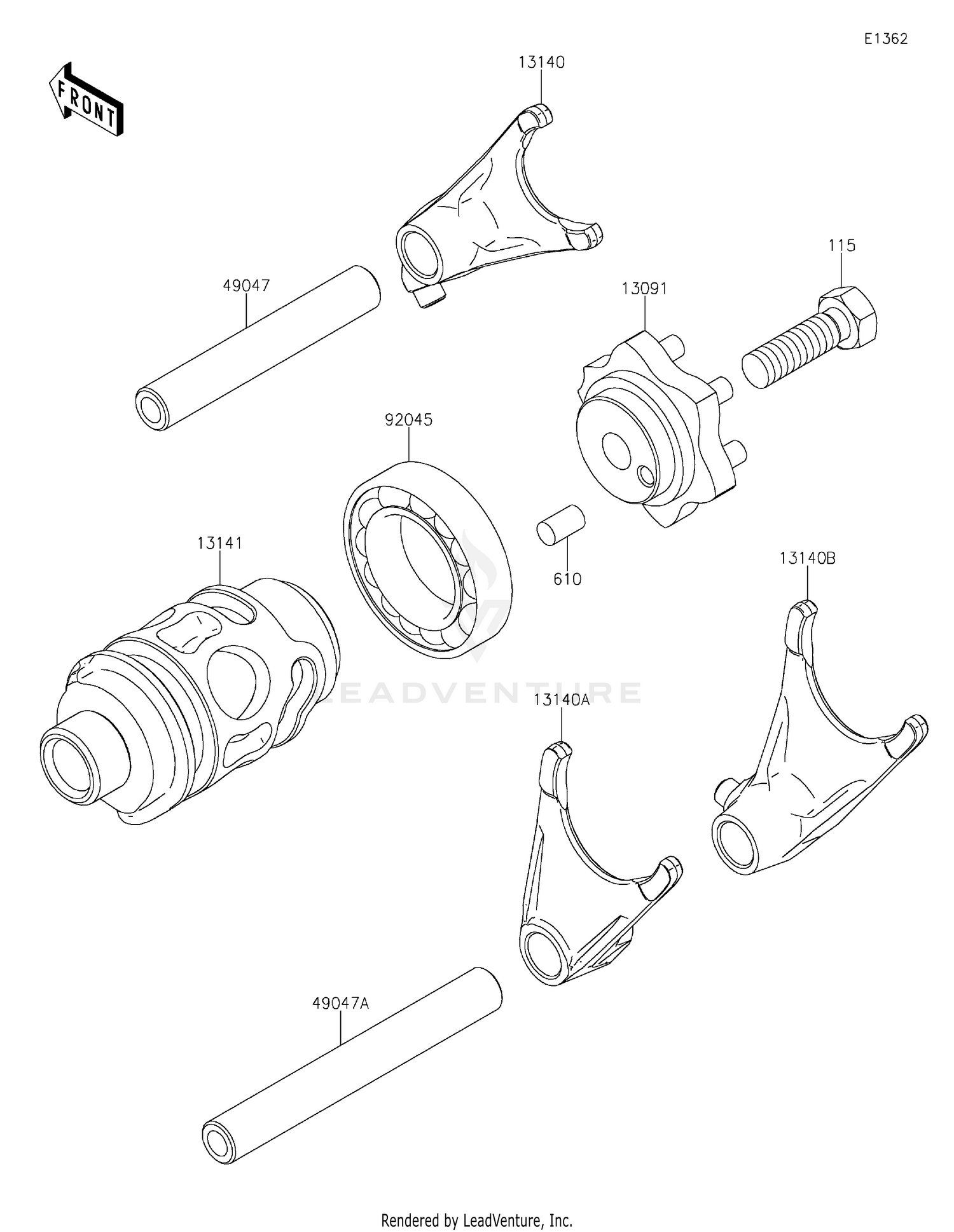 Gear Change Drum/Shift Fork(s)