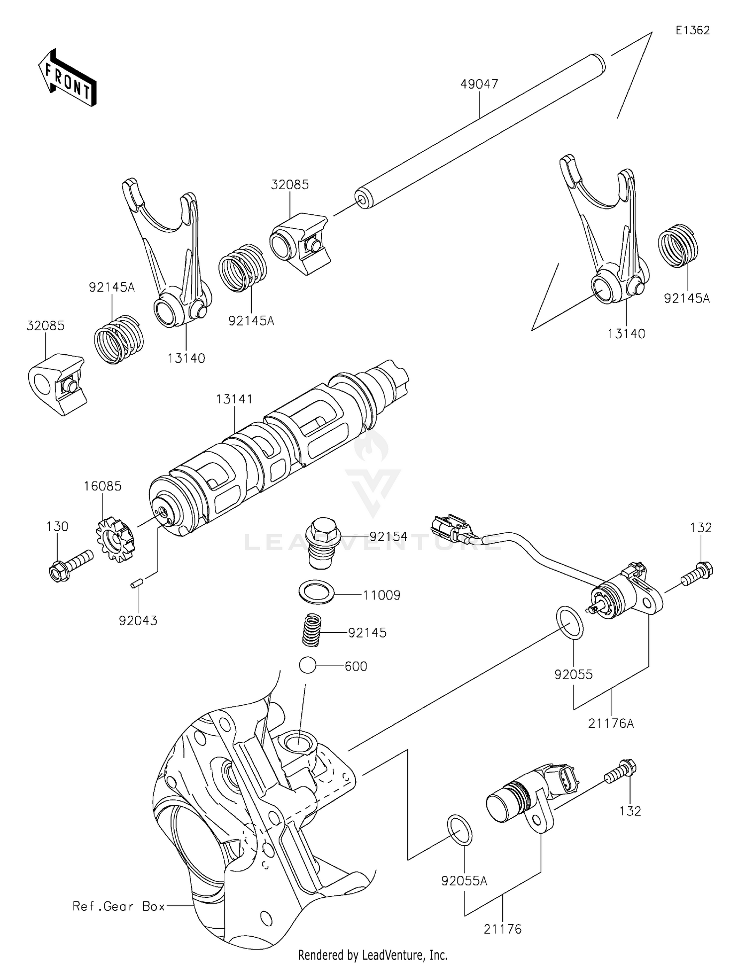 Gear Change Drum/Shift Fork(s)