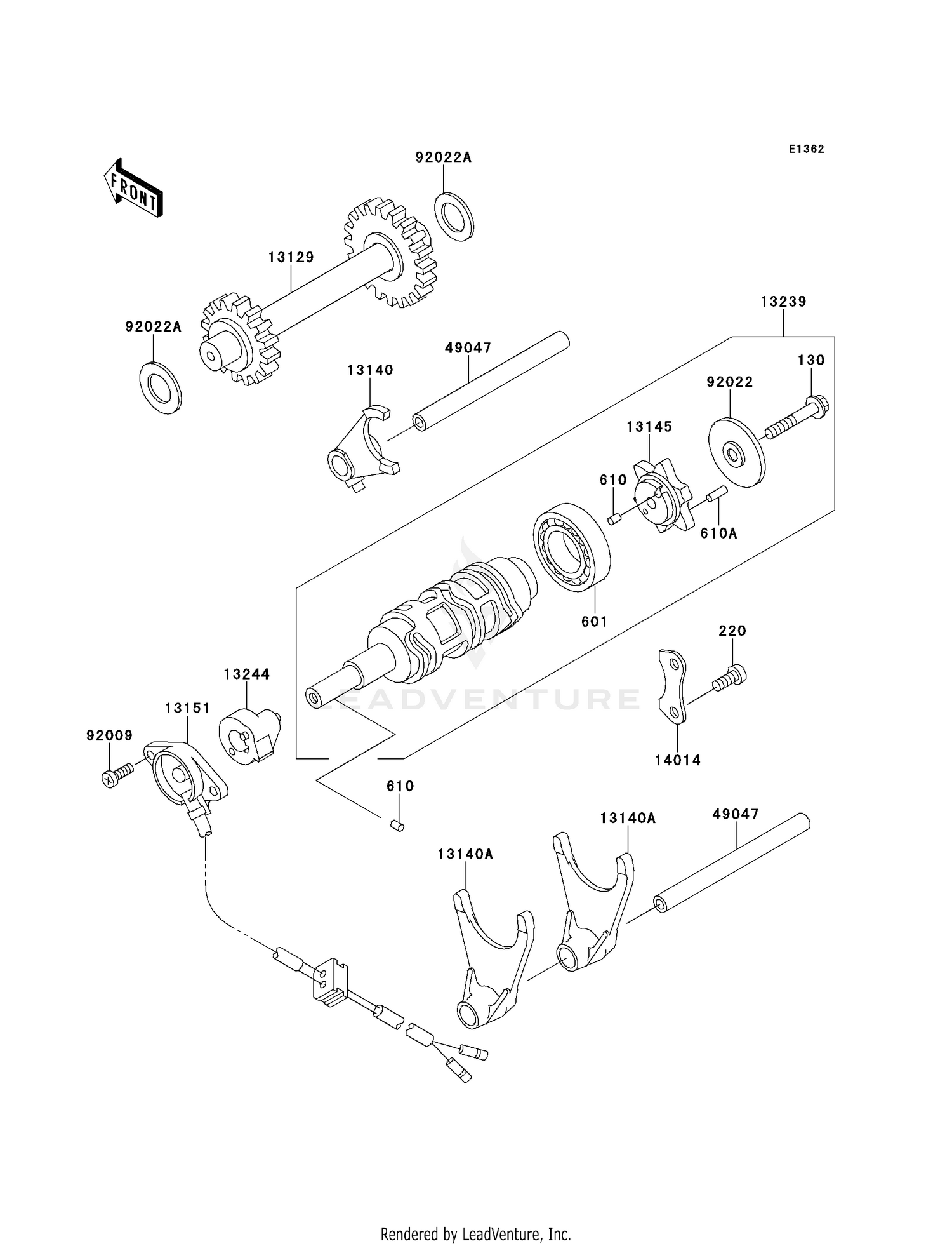 GEAR CHANGE DRUM/SHIFT FORK(S)