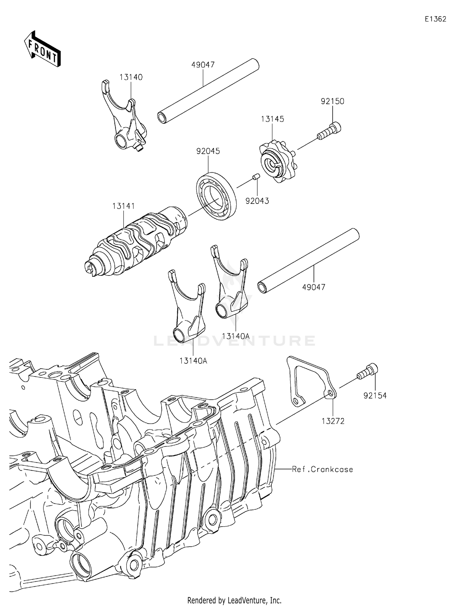 Gear Change Drum/Shift Fork(s)