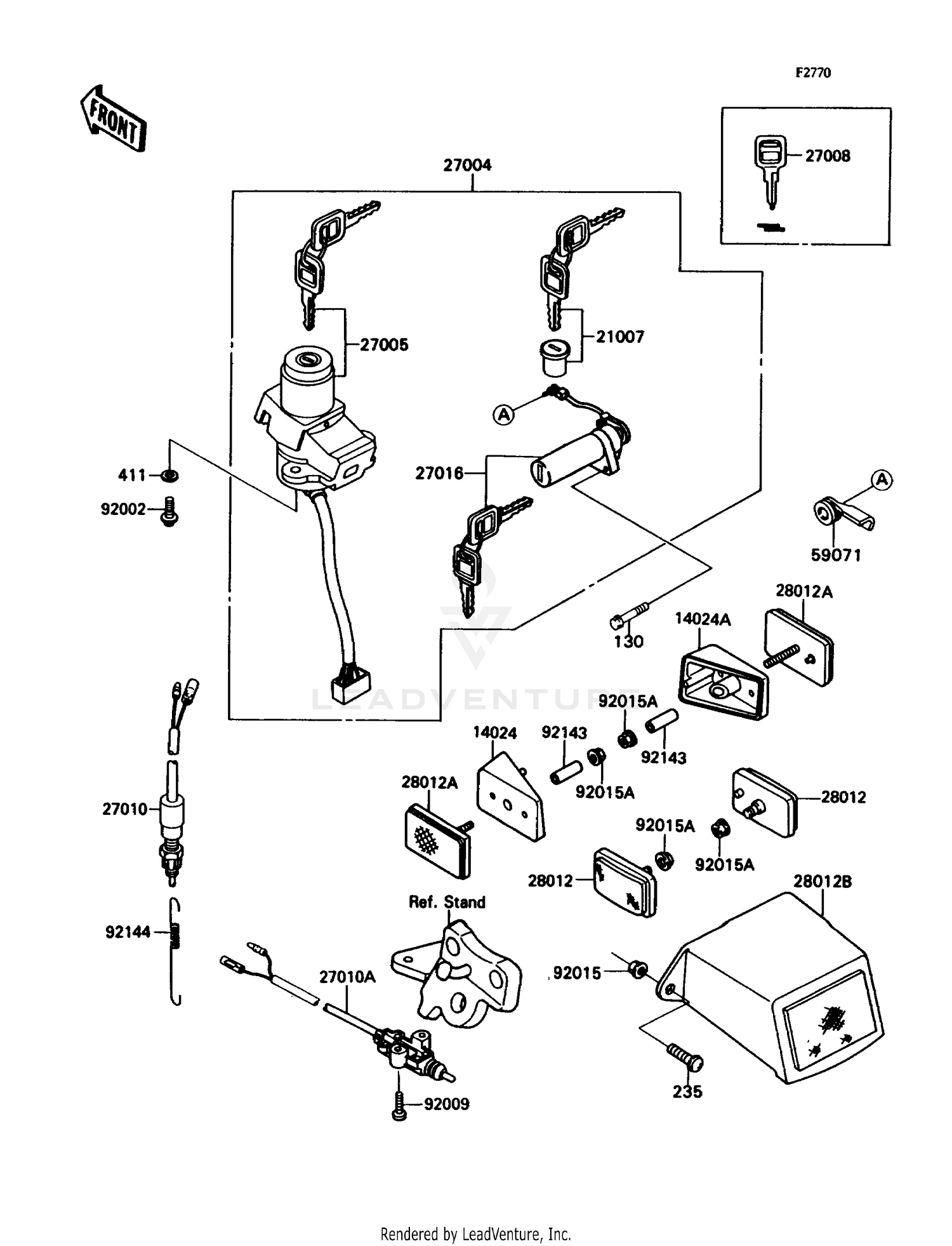 IGNITION SWITCH/LOCKS/REFLECTORS
