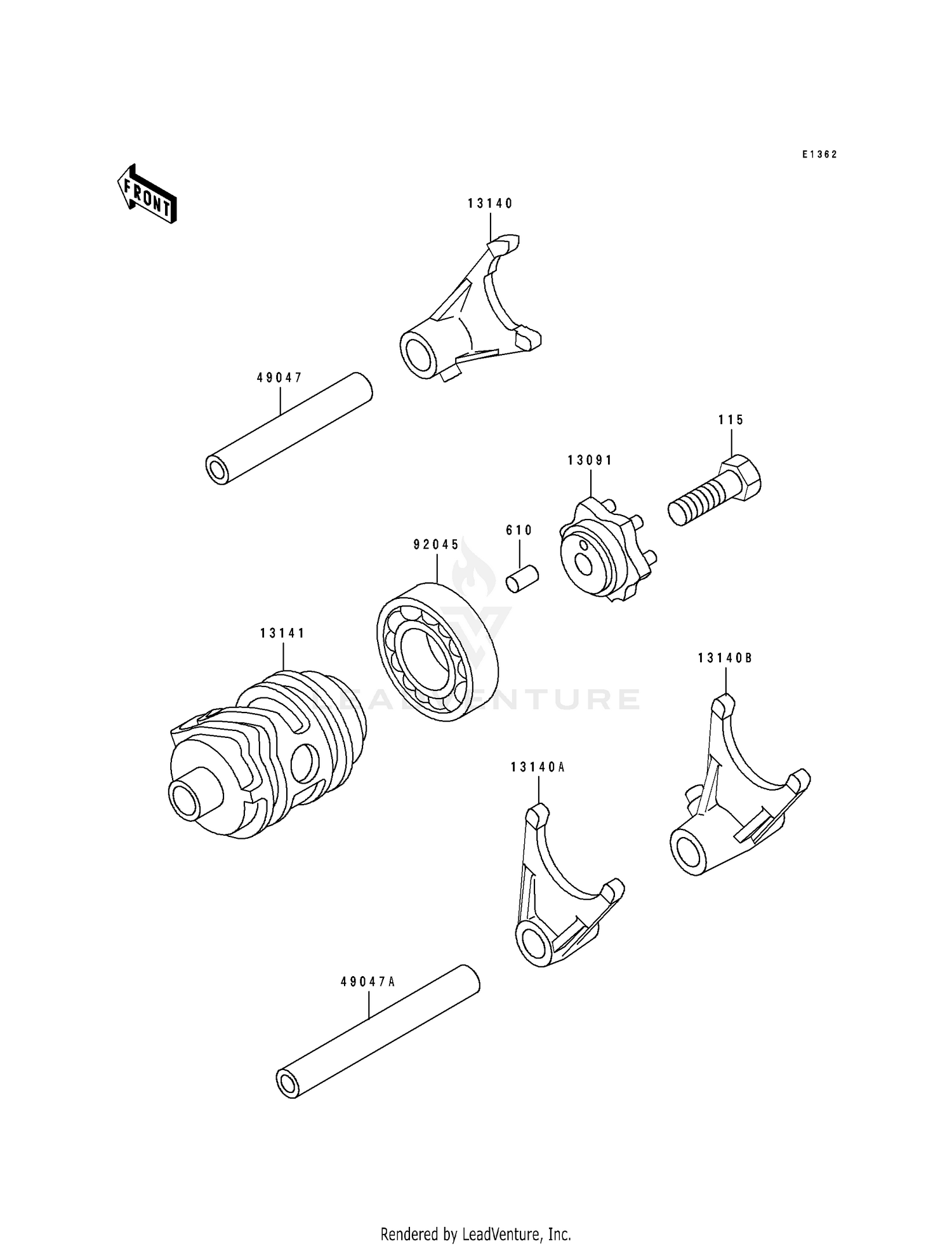 CHANGE DRUM/SHIFT FORK