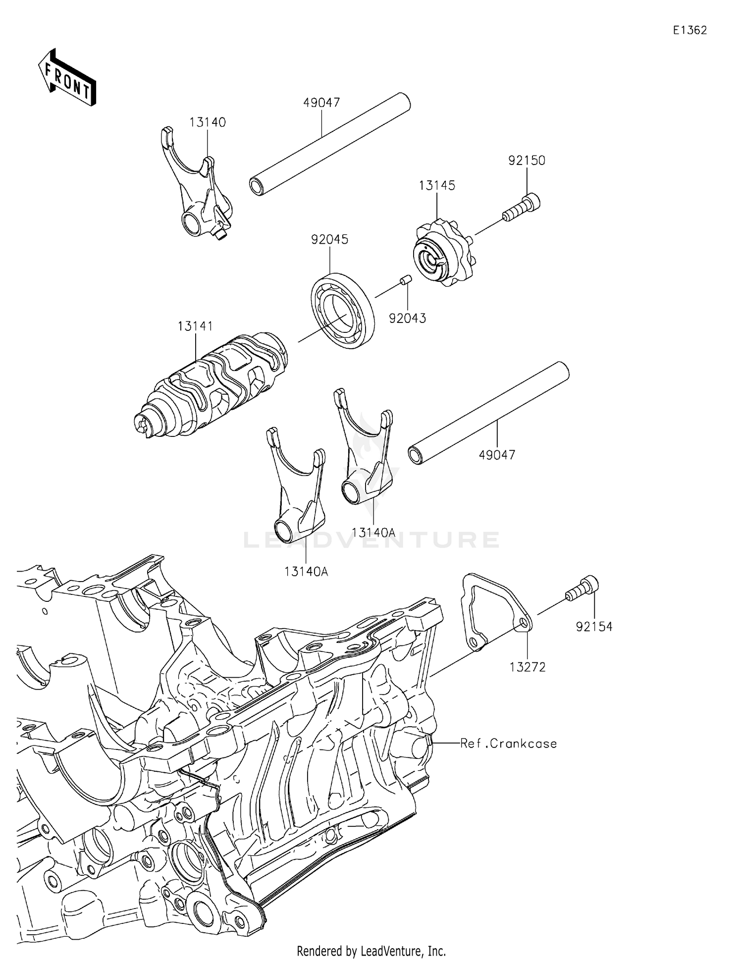 Gear Change Drum/Shift Fork(s)