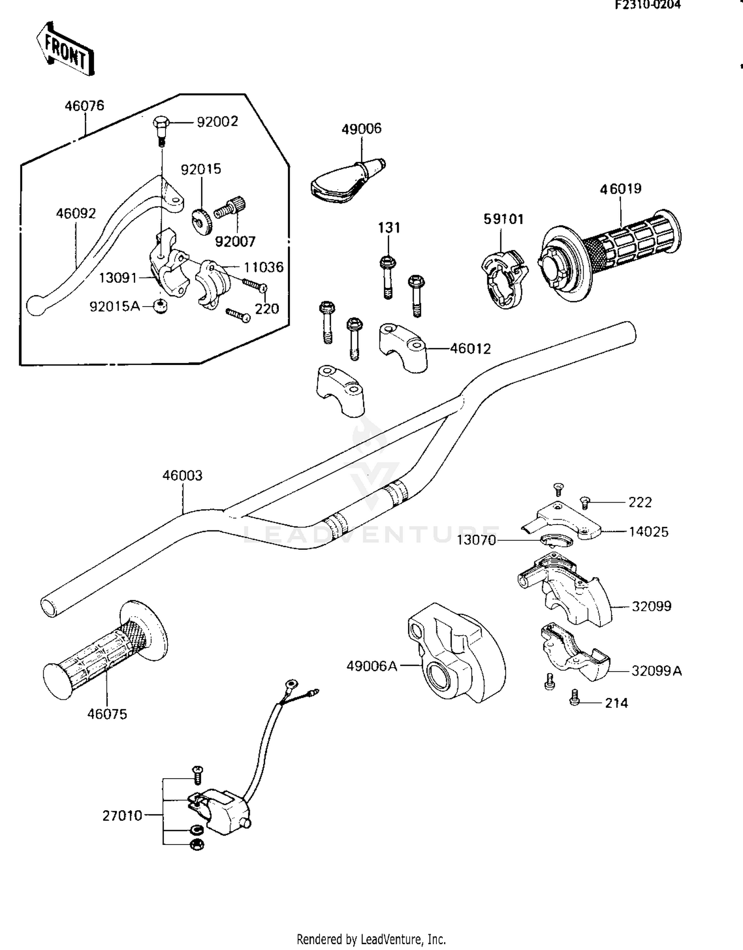 HANDLEBAR ('84 KX80-E2)