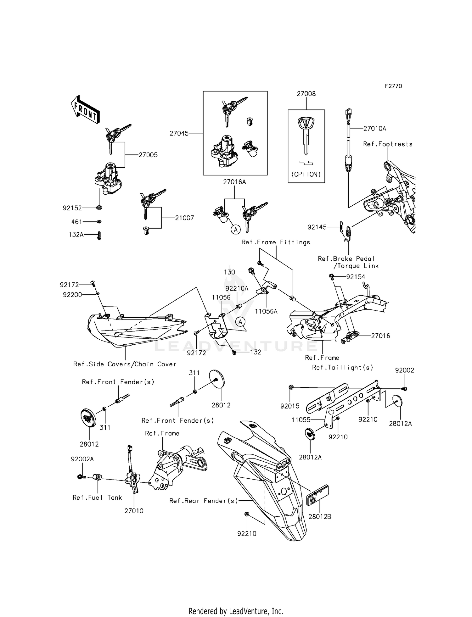 IGNITION SWITCH/LOCKS/REFLECTORS
