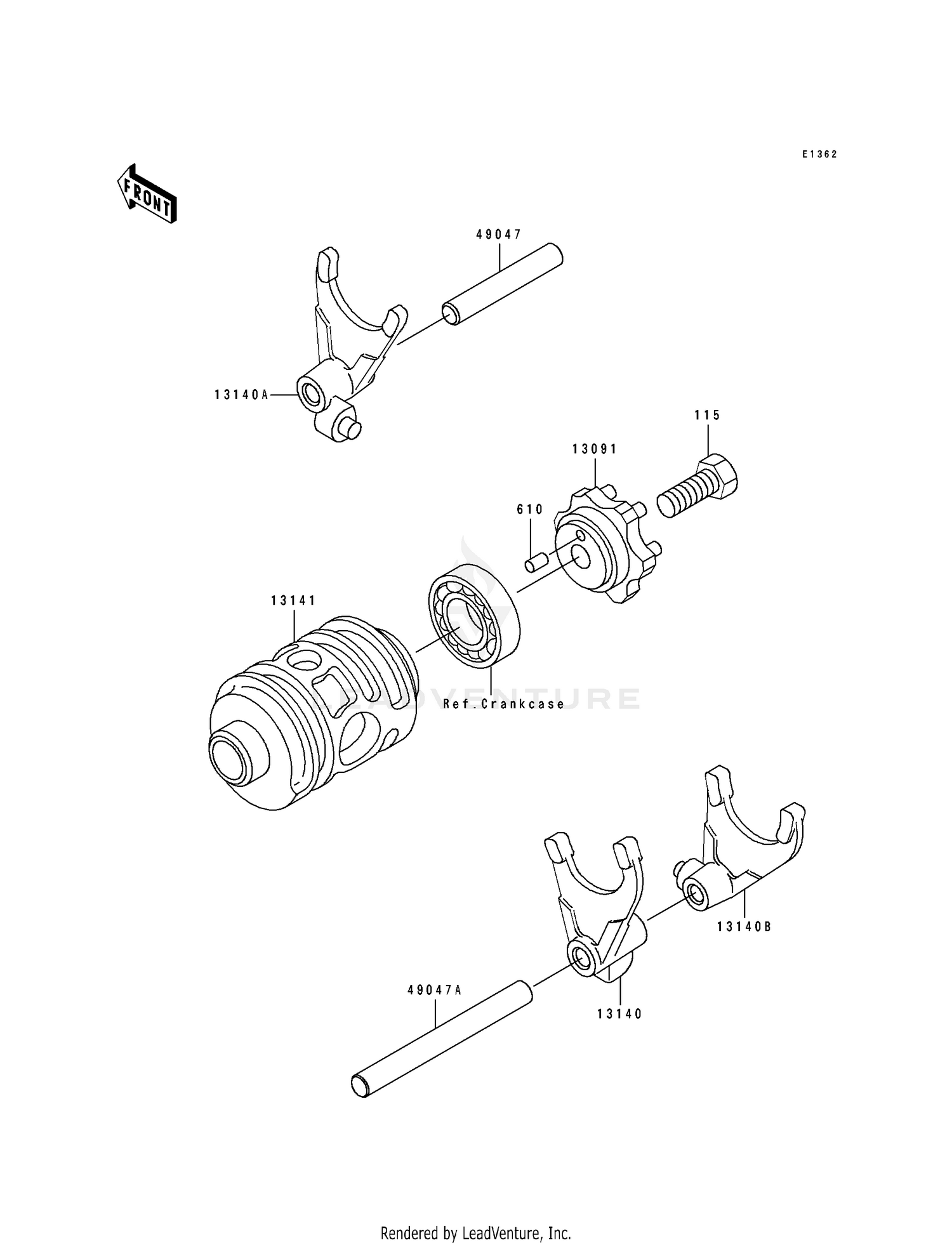 CHANGE DRUM/SHIFT FORK