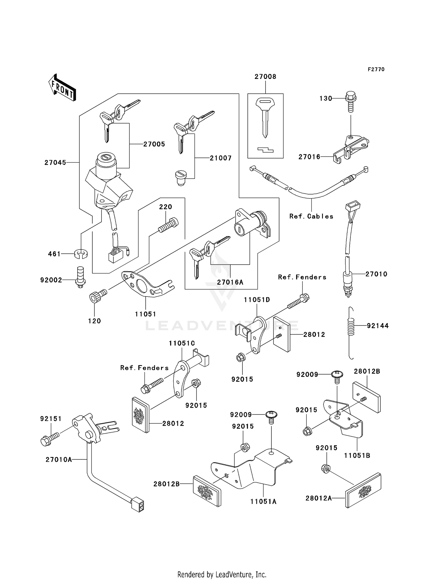 IGNITION SWITCH/LOCKS/REFLECTORS
