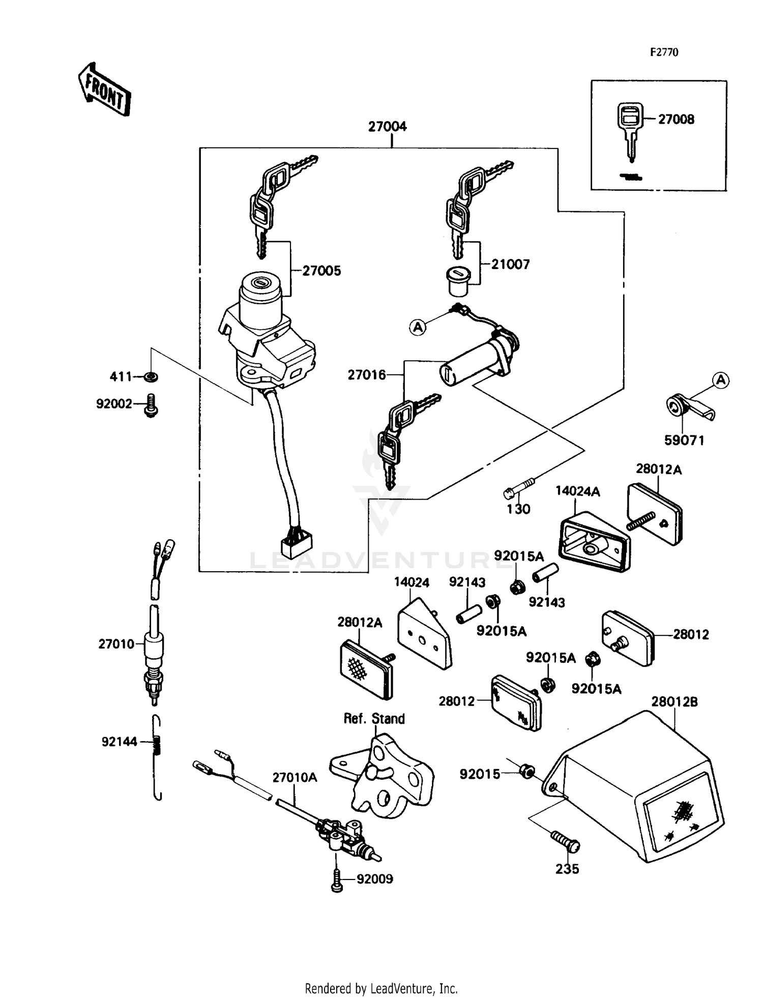 IGNITION SWITCH/LOCKS/REFLECTORS