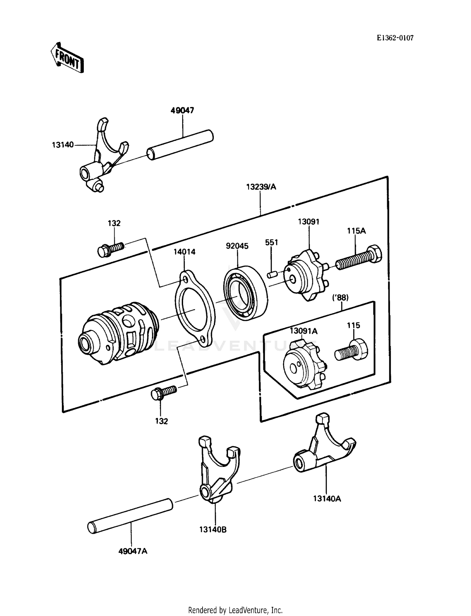 GEAR CHANGE DRUM/SHIFT FORK(S)