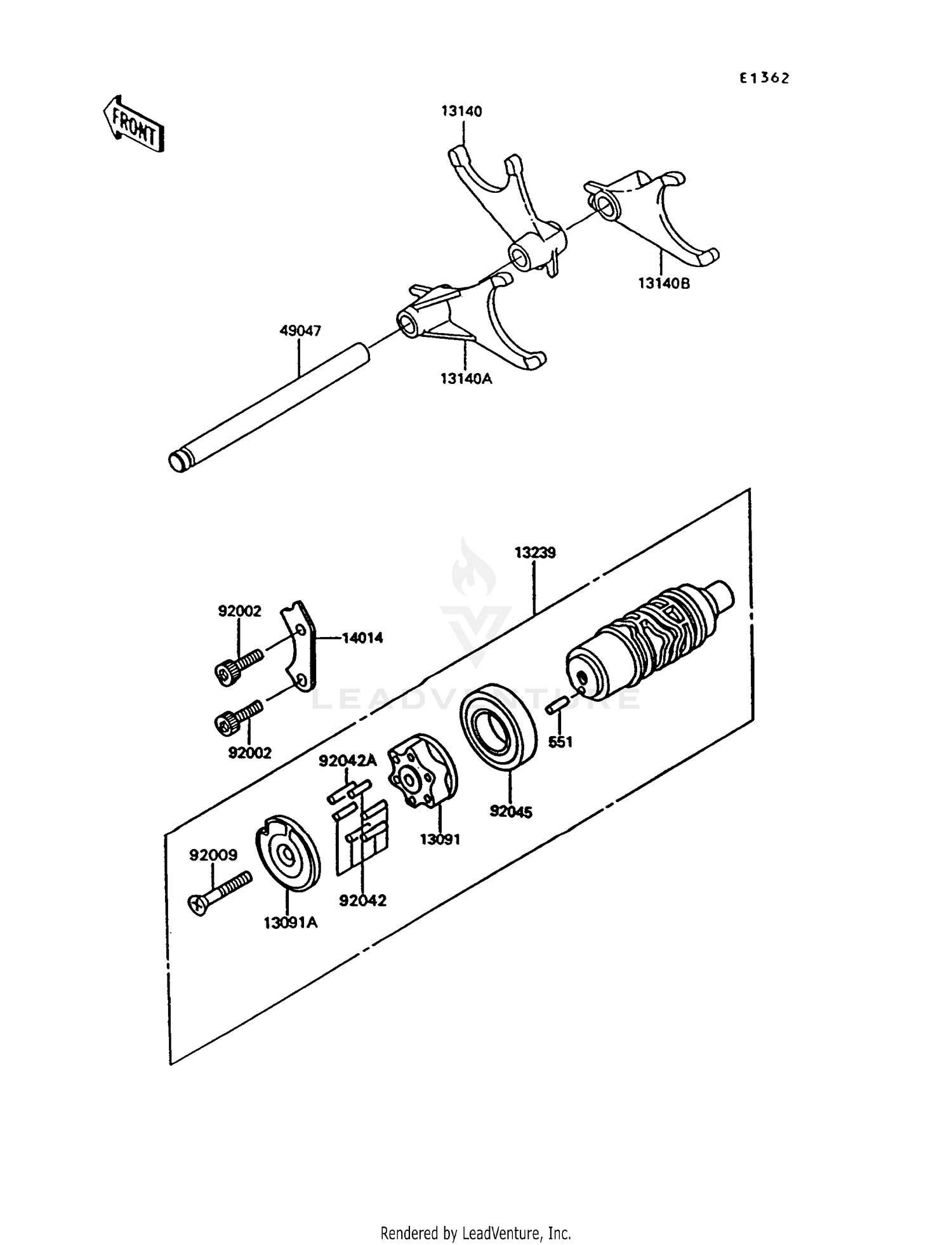 GEAR CHANGE DRUM/SHIFT FORK(S)