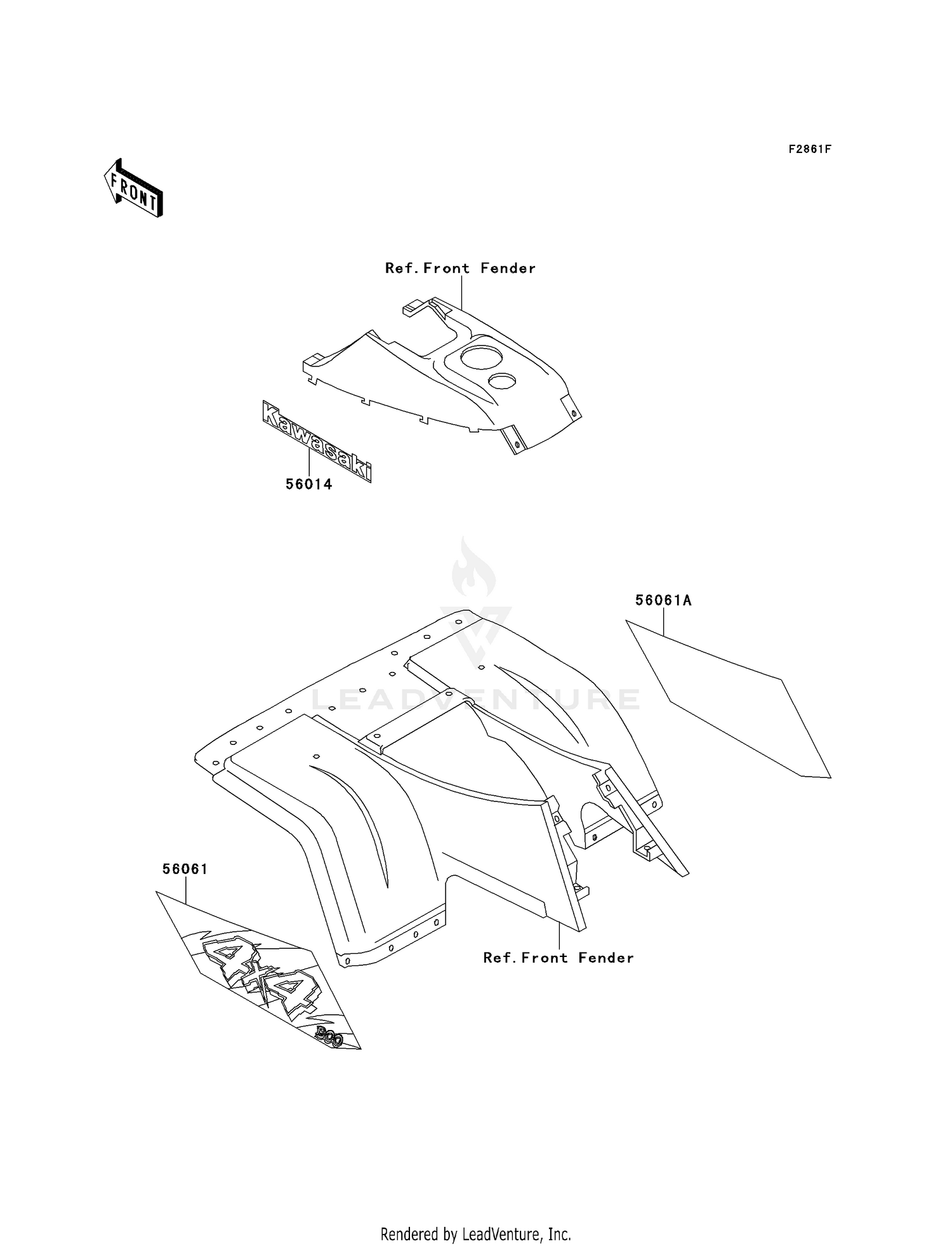 DECALS (RED)(KLF300-C8)