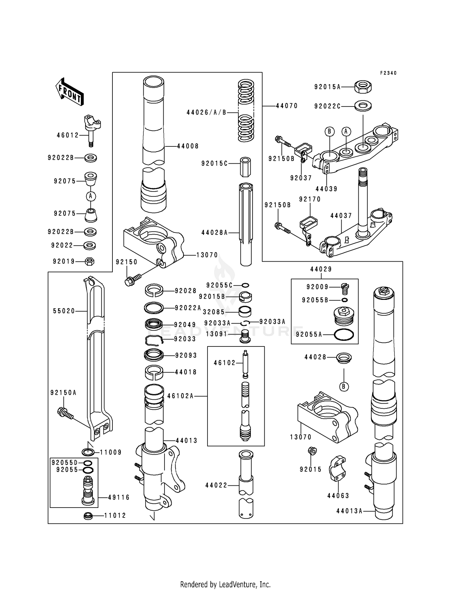 FRONT FORK (KX500-E4/E5)