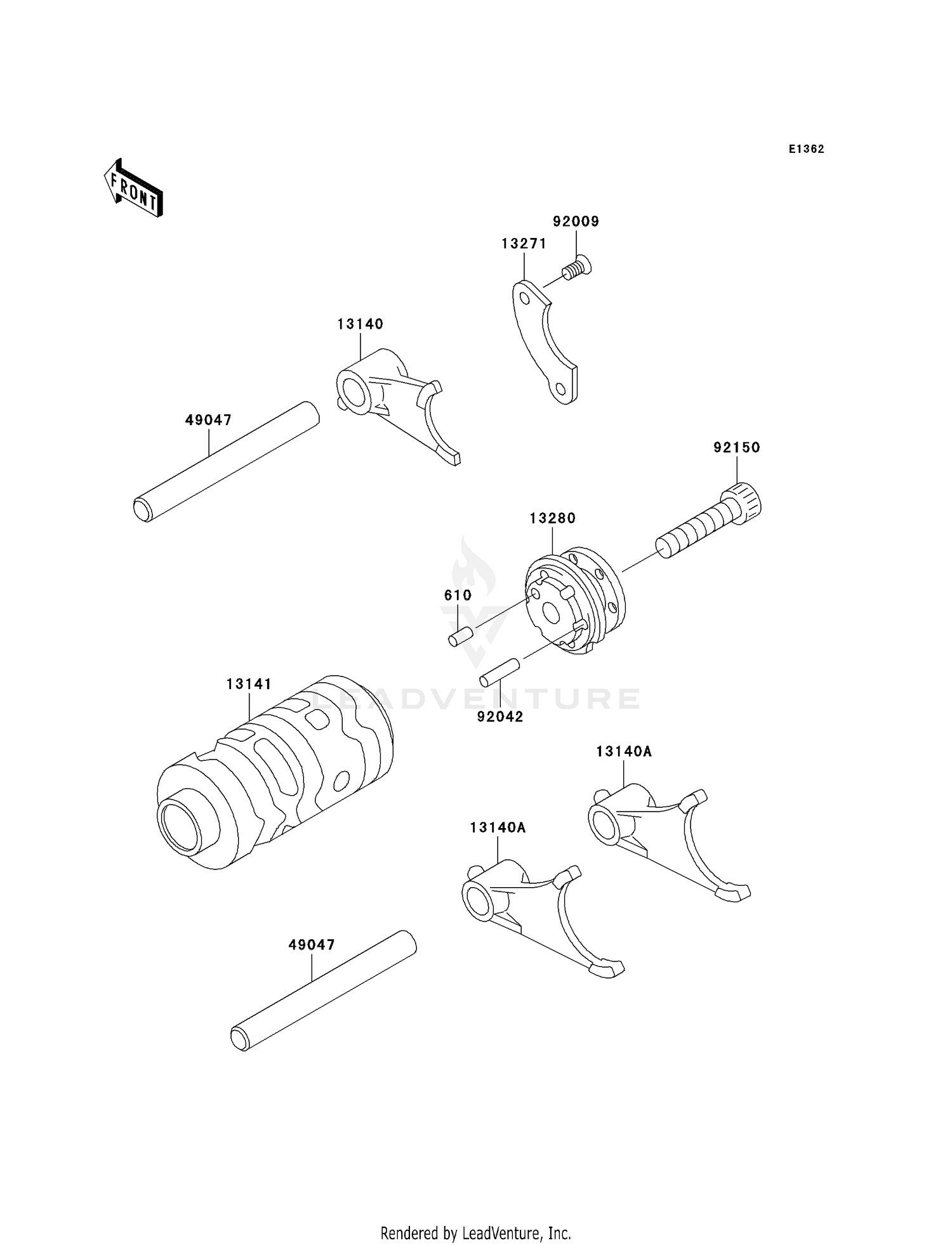 GEAR CHANGE DRUM/SHIFT FORK(S)