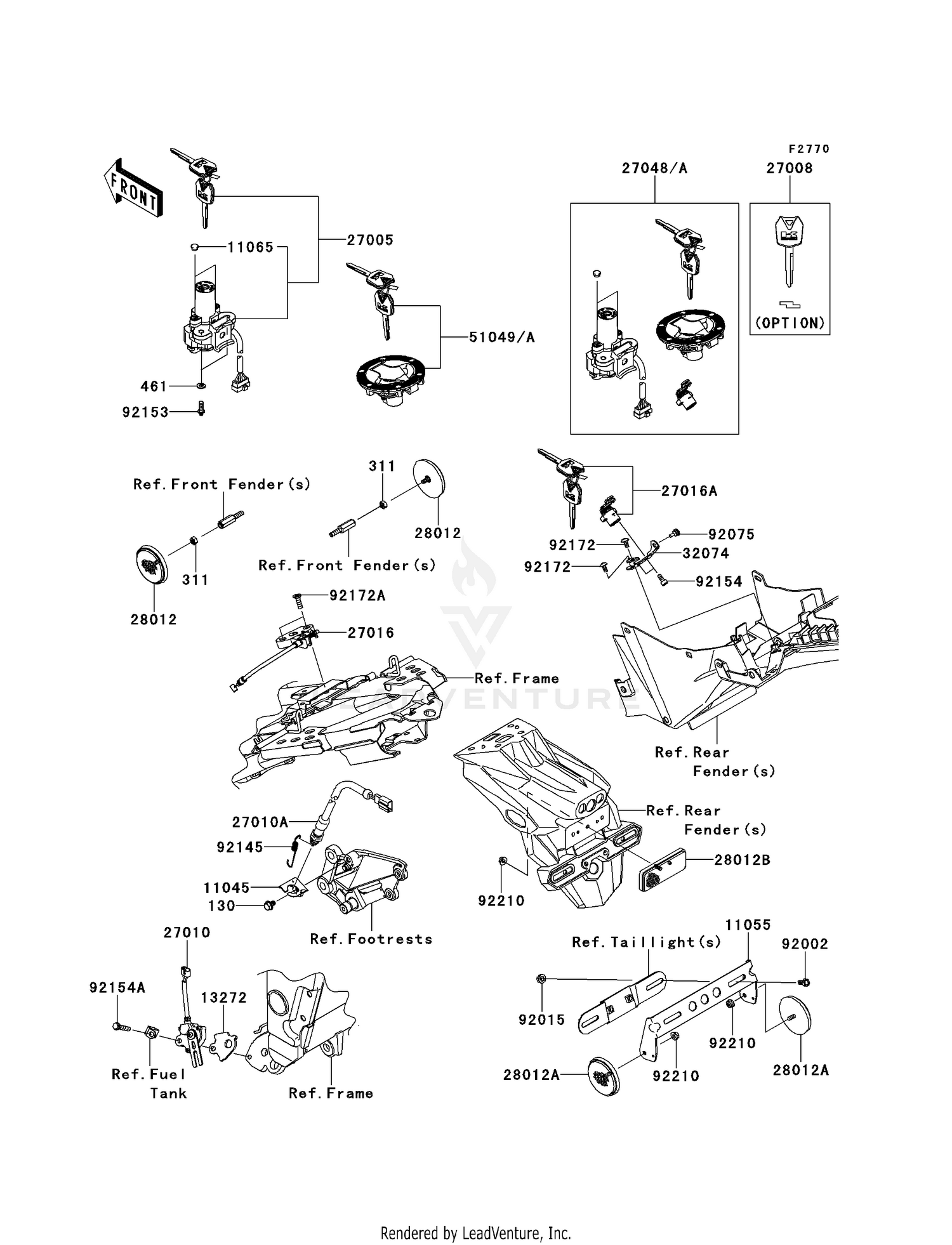 IGNITION SWITCH/LOCKS/REFLECTORS