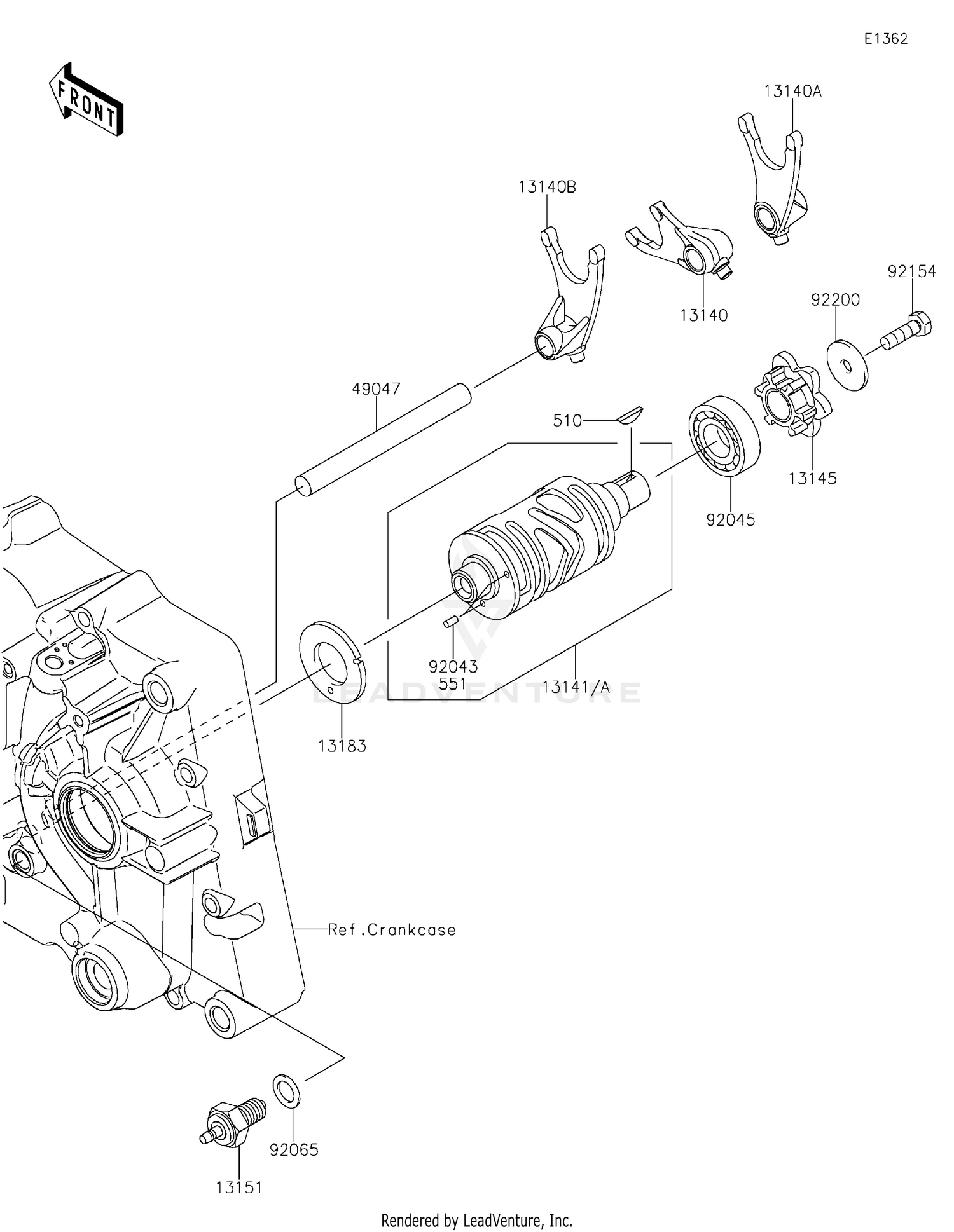 Gear Change Drum/Shift Fork(s)
