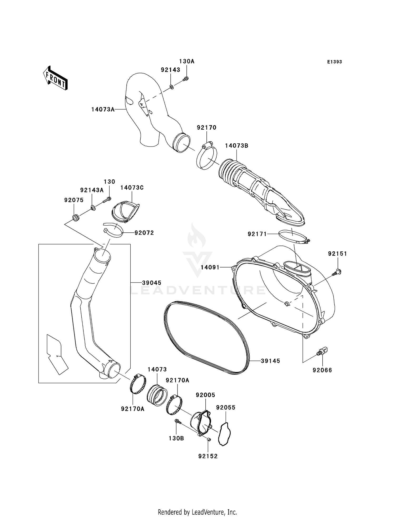CONVERTER COVER/DRIVE BELT