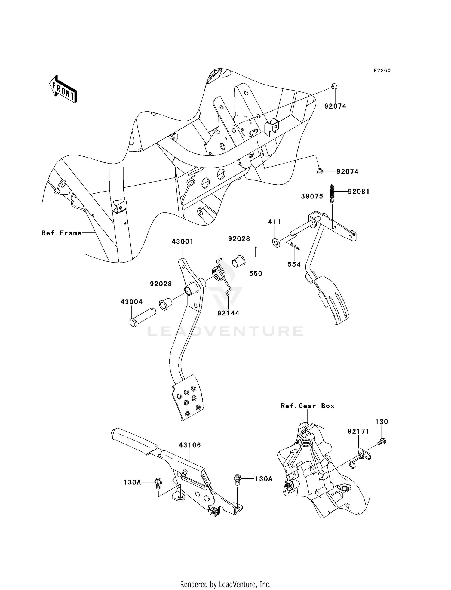 BRAKE PEDAL/THROTTLE LEVER