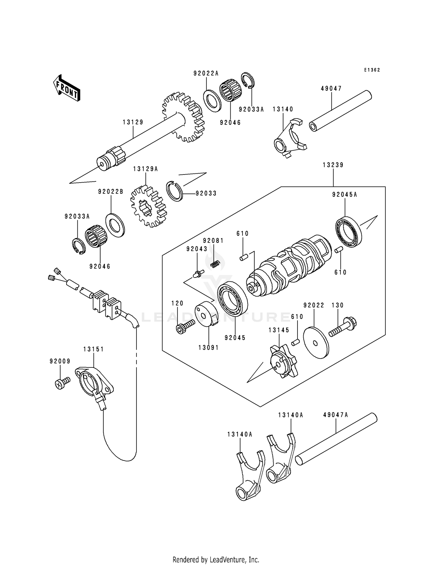 CHANGE DRUM/SHIFT FORK