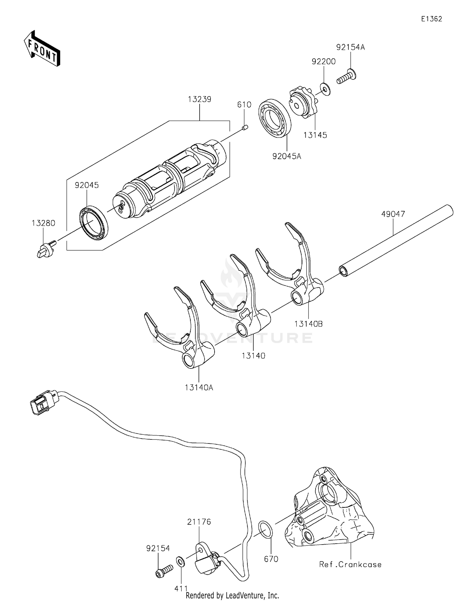 Gear Change Drum/Shift Fork(s)