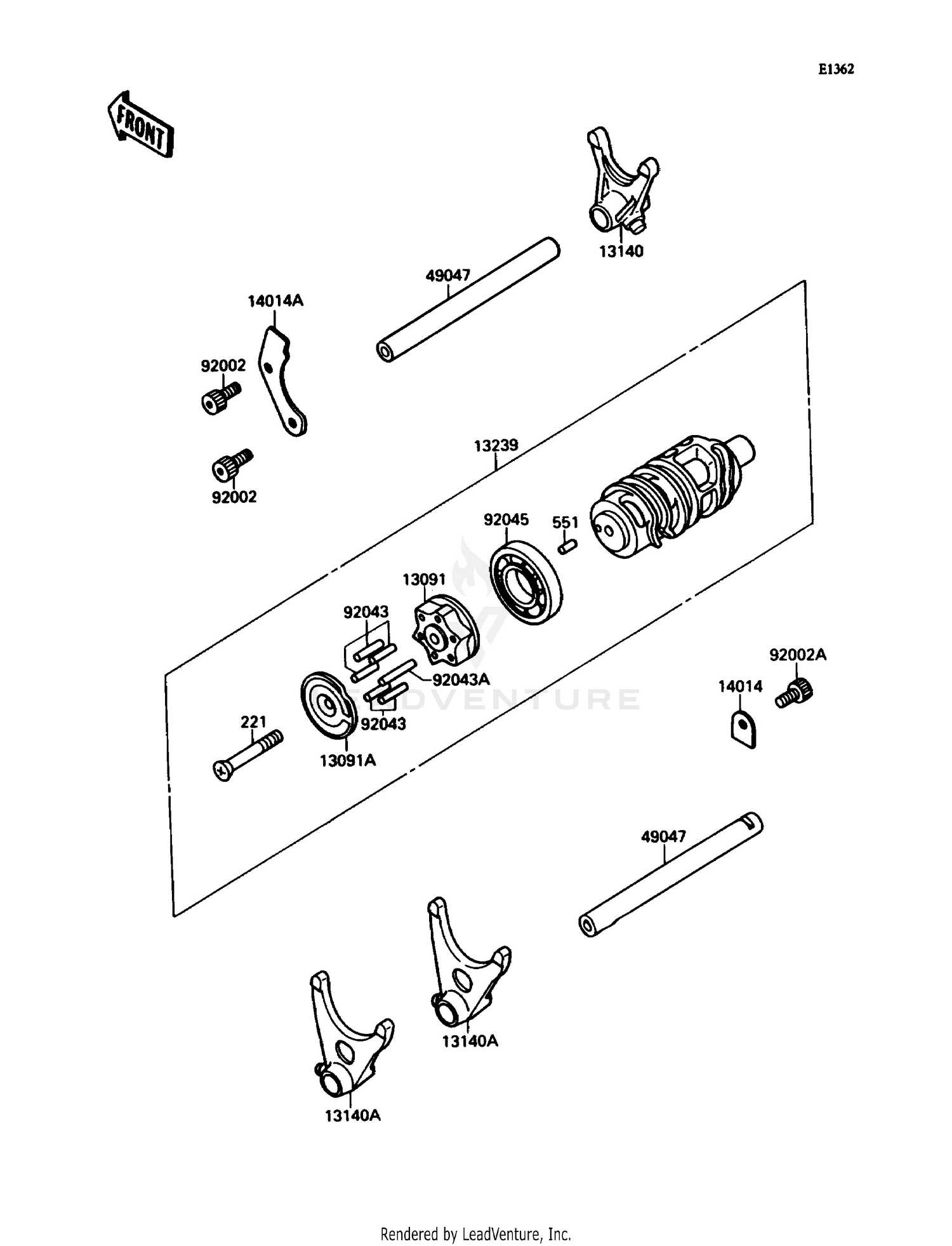 GEAR CHANGE DRUM/SHIFT FORK(S)