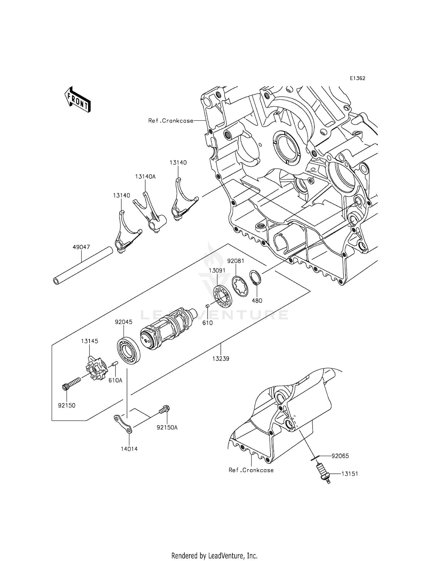 GEAR CHANGE DRUM/SHIFT FORK(S)