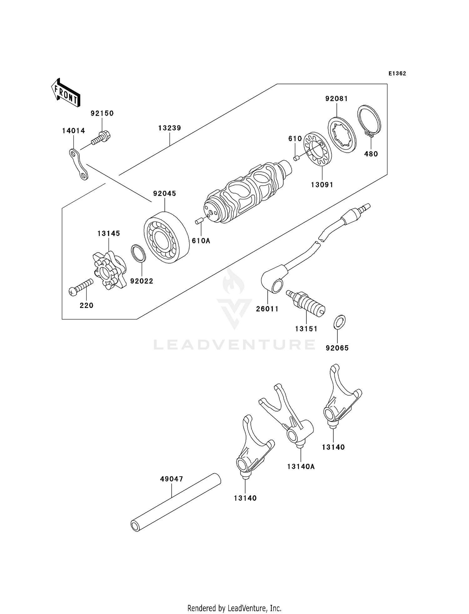 GEAR CHANGE DRUM/SHIFT FORK(S)