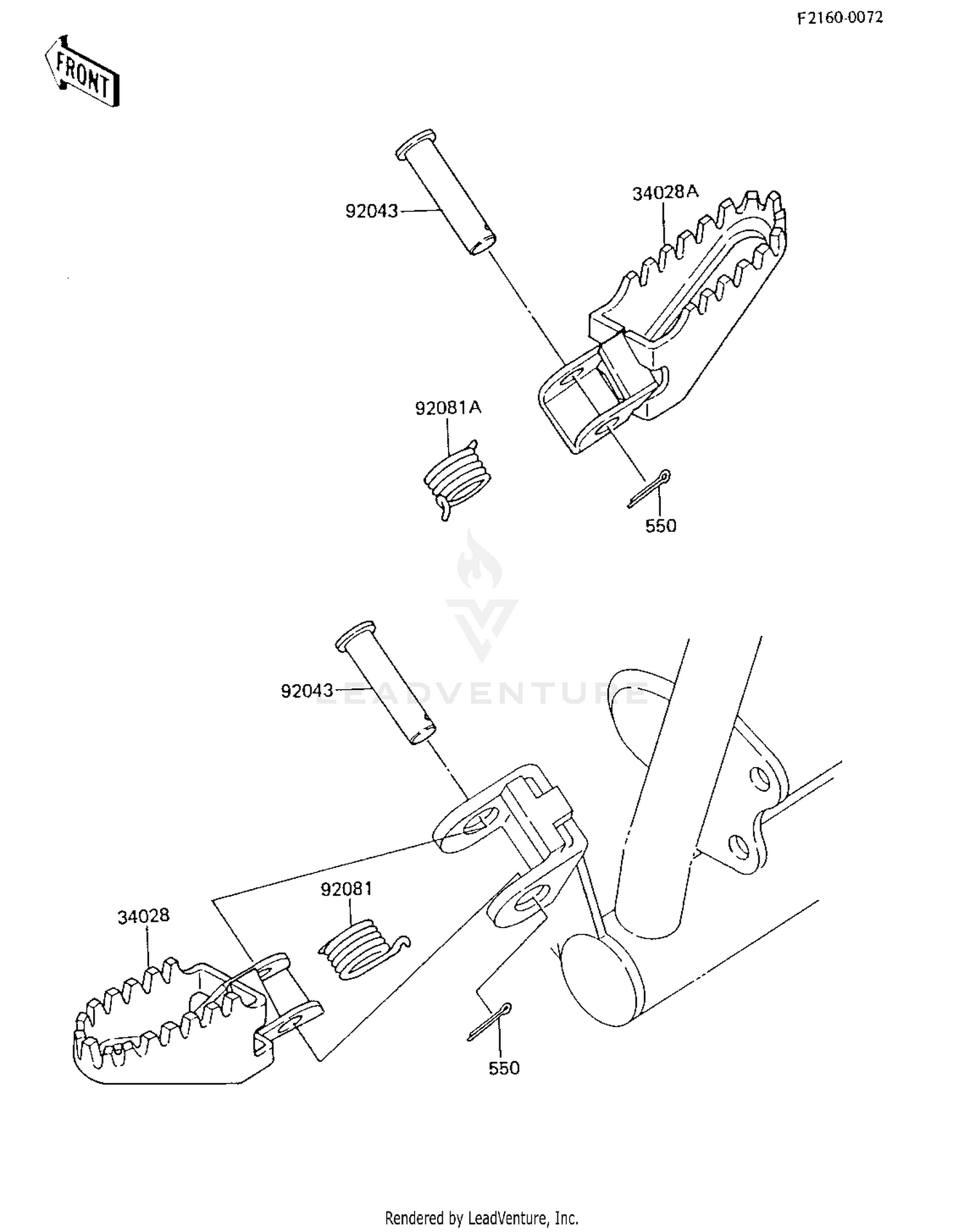 FOOTRESTS ('85 KX80-E3)