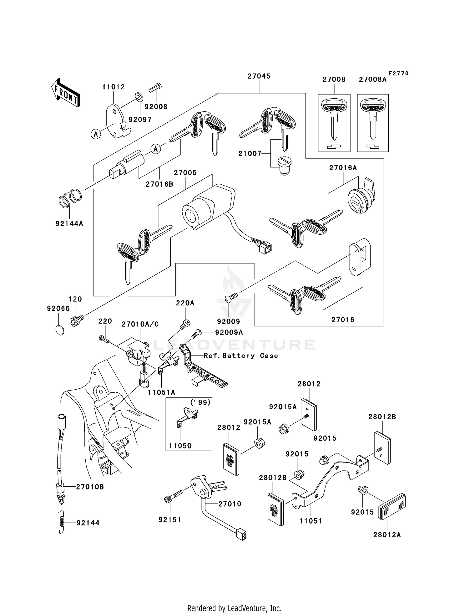 IGNITION SWITCH/LOCKS/REFLECTORS