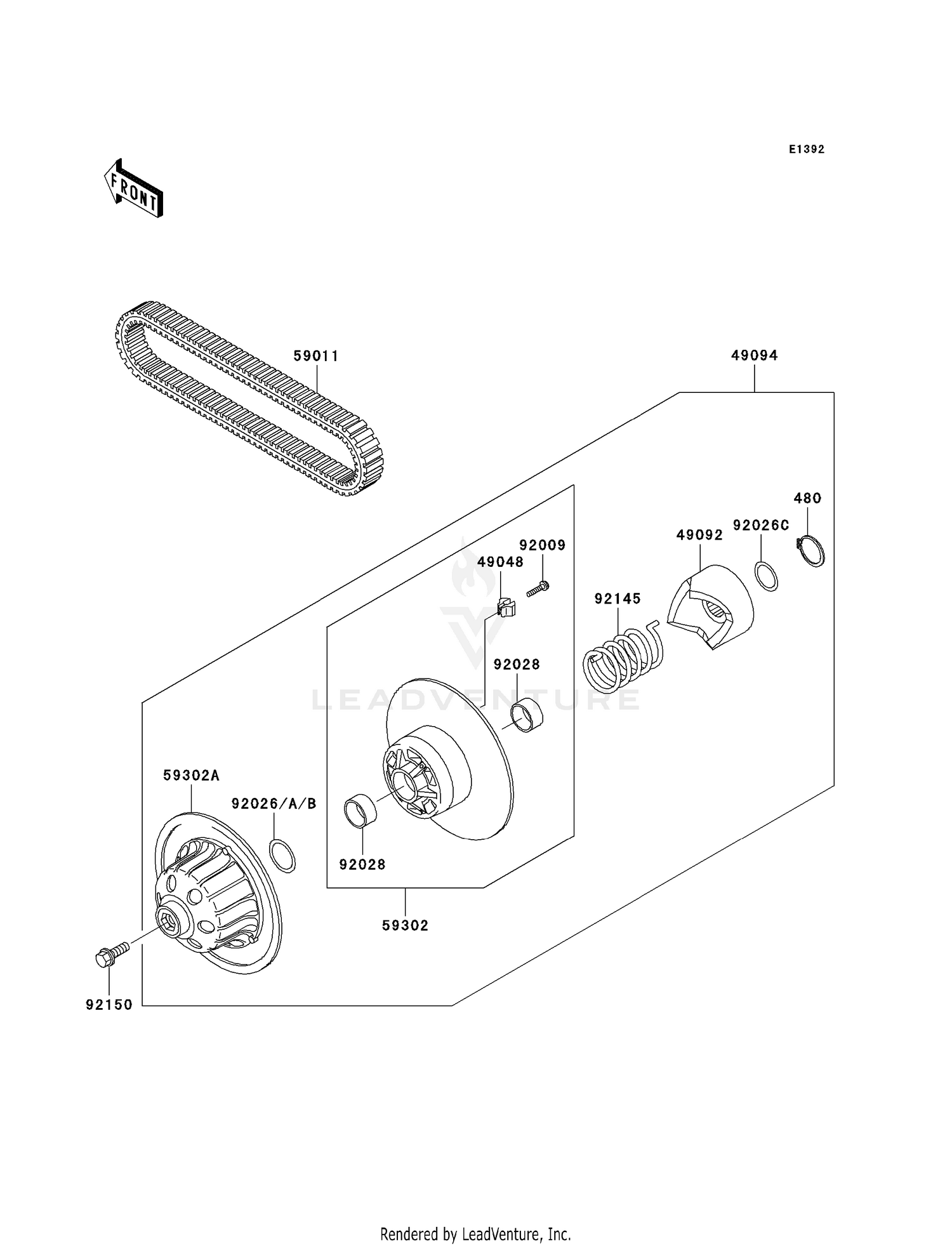 DRIVEN CONVERTER/DRIVE BELT