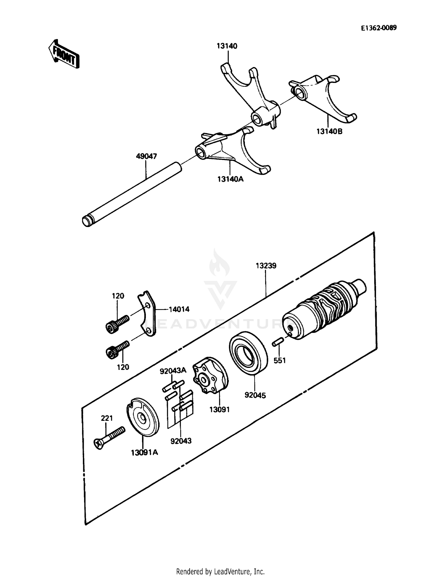 GEAR CHANGE DRUM/SHIFT FORK(S)