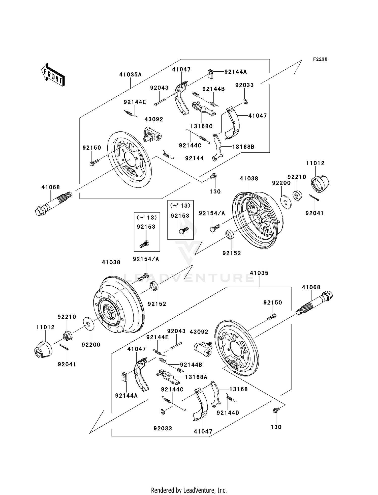 FRONT HUBS/BRAKES